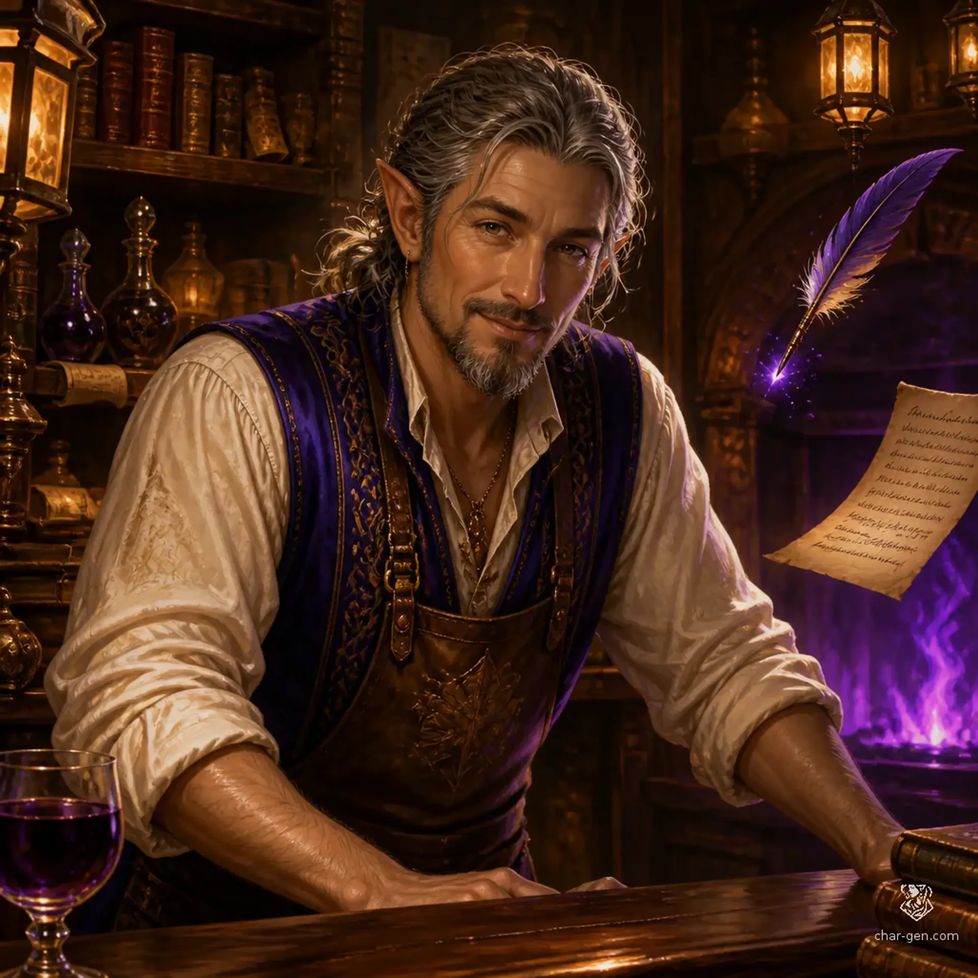 The Ink and Ember - AI-generated fantasy Tavern