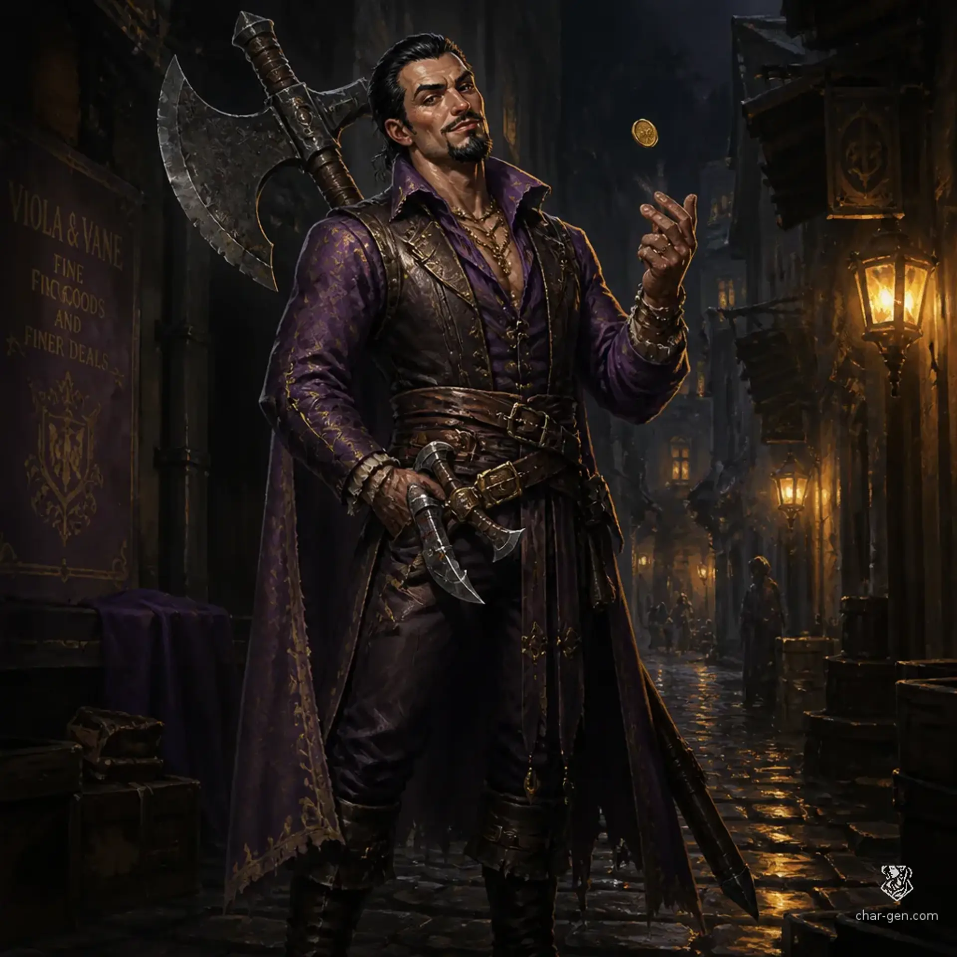 Silas Vane - AI-generated fantasy Character