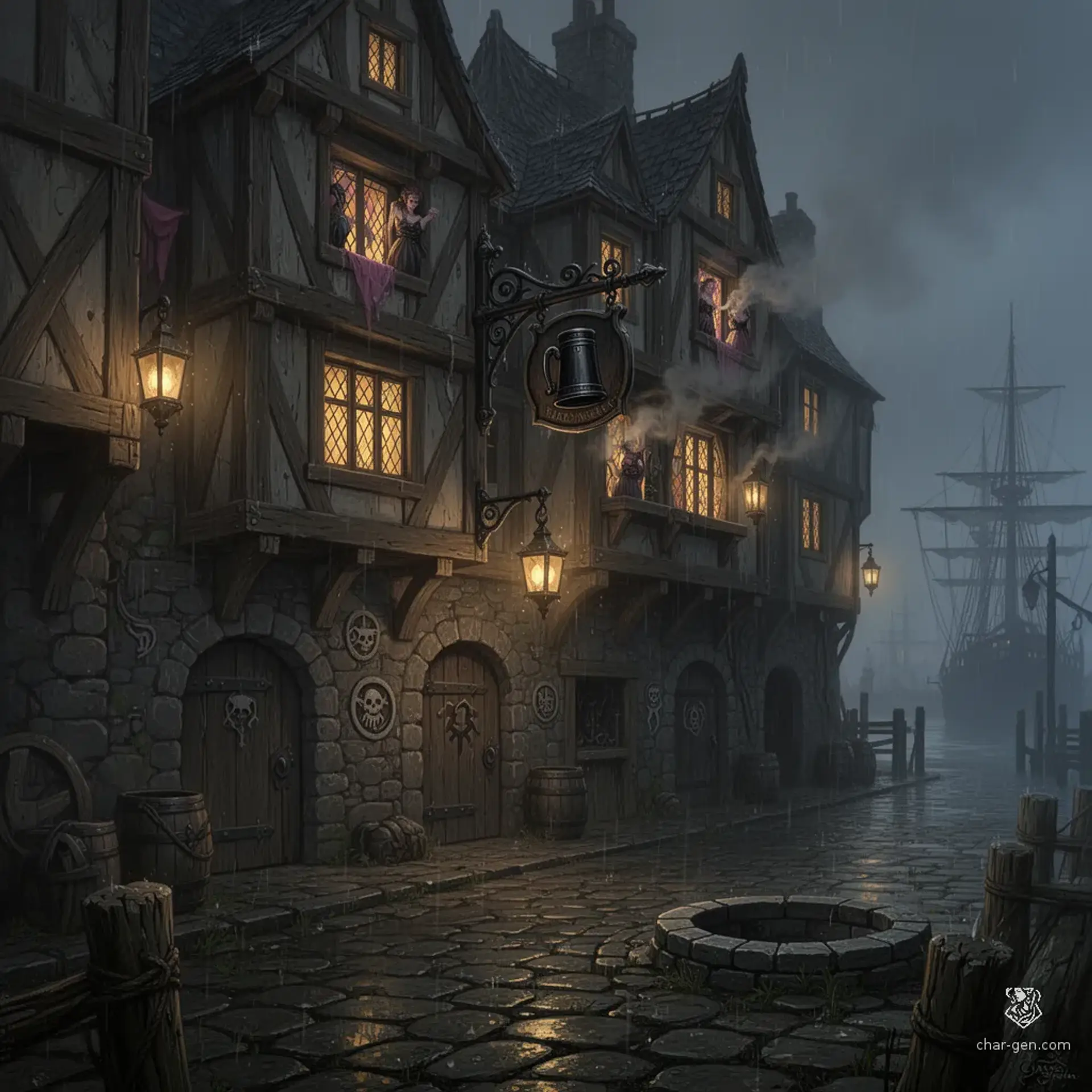 The Black Tankard - AI-generated fantasy Tavern