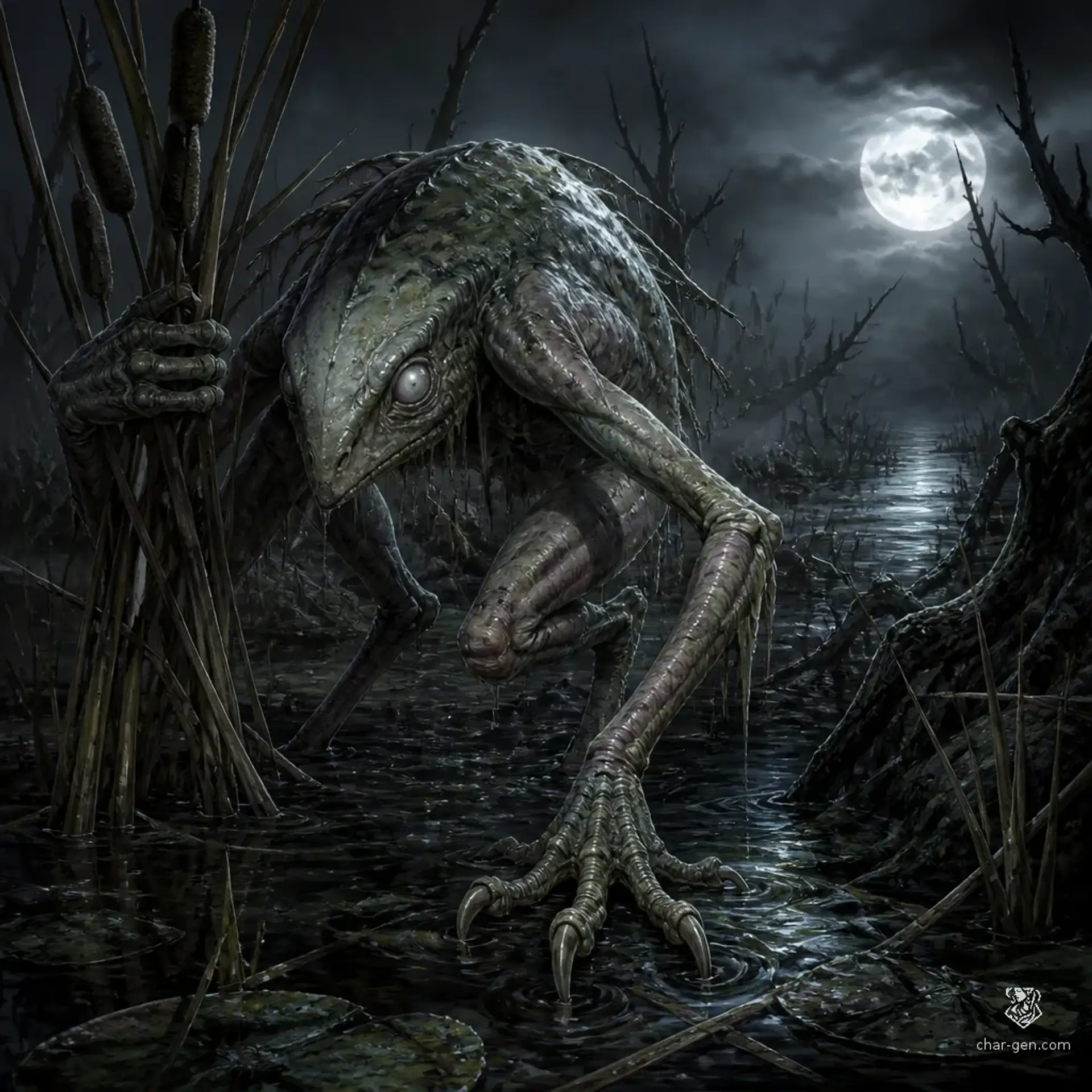 Moonmire Gnawer - AI-generated fantasy Monster