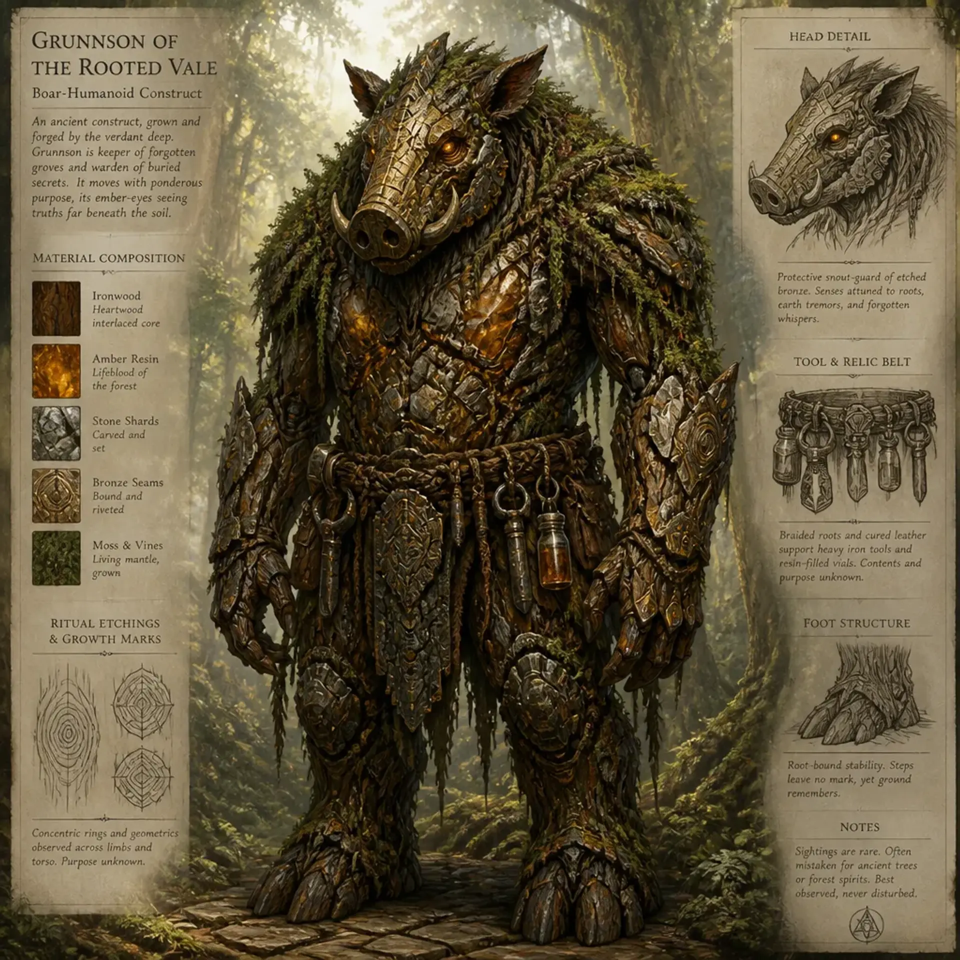 Waldkeiler-Constructe - AI-generated fantasy Species