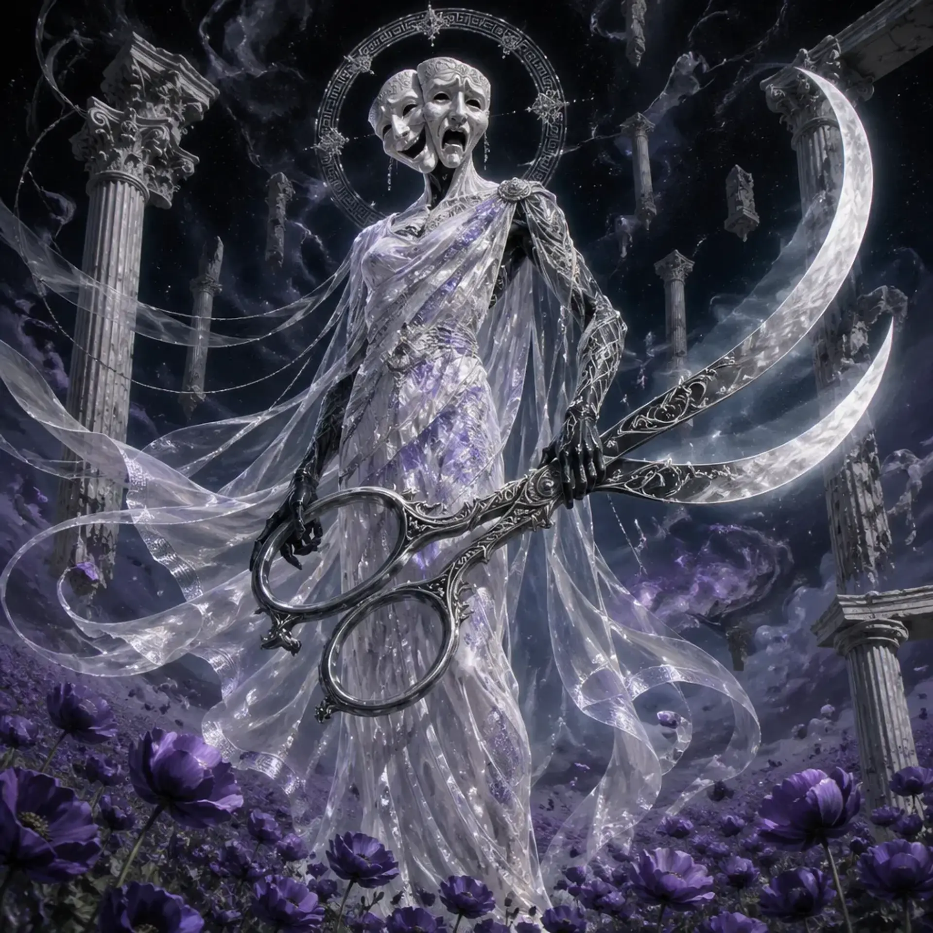Ephemereos the Memory Shearer - AI-generated fantasy Monster