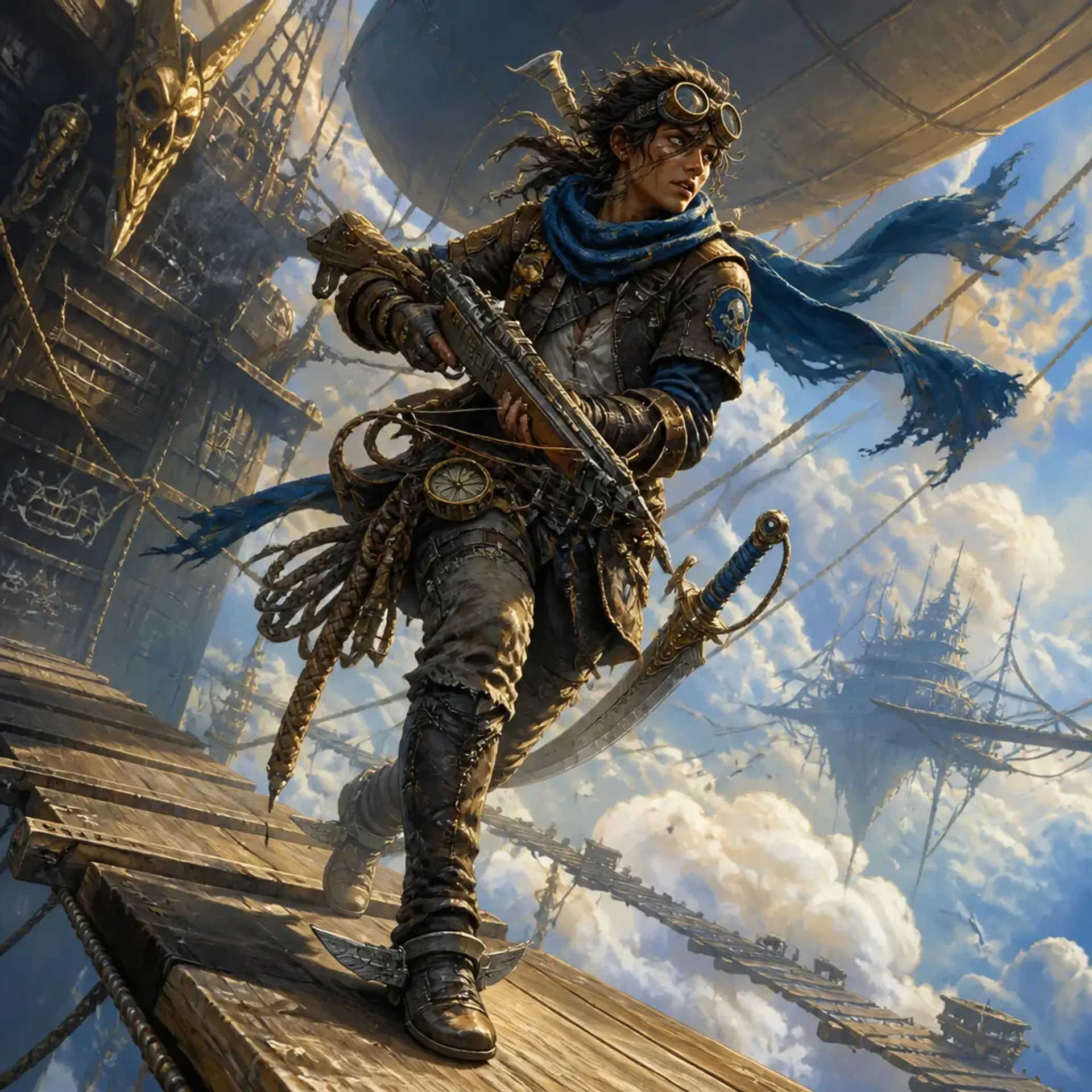 Sky Pirate Deckhand - AI-generated fantasy Monster