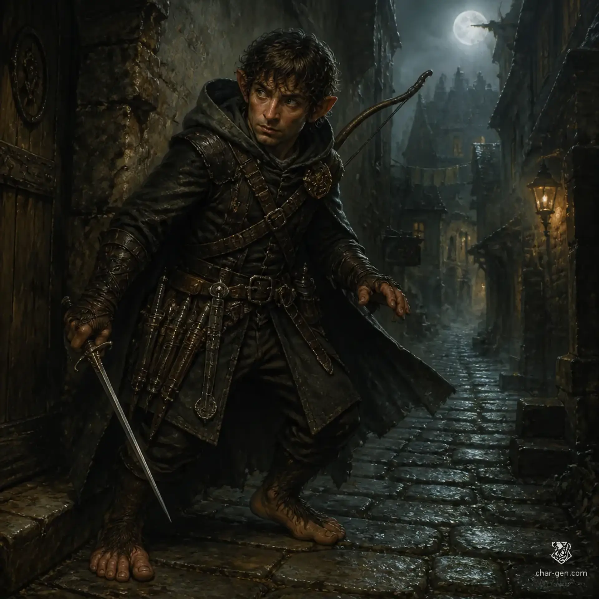 Tavin Quickcinder - AI-generated fantasy Character
