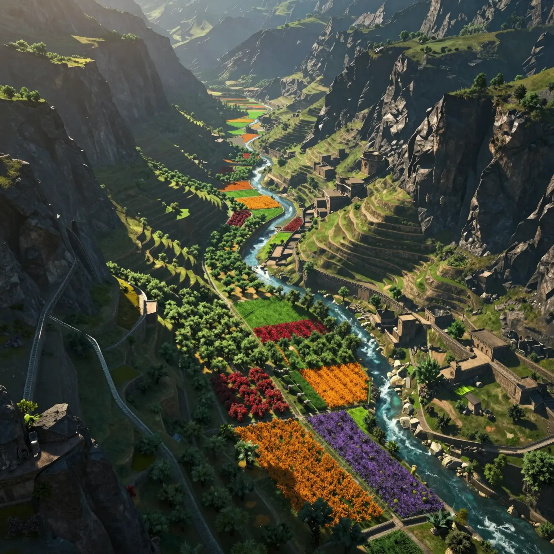 The Kanadhin Lands - AI-generated fantasy Region