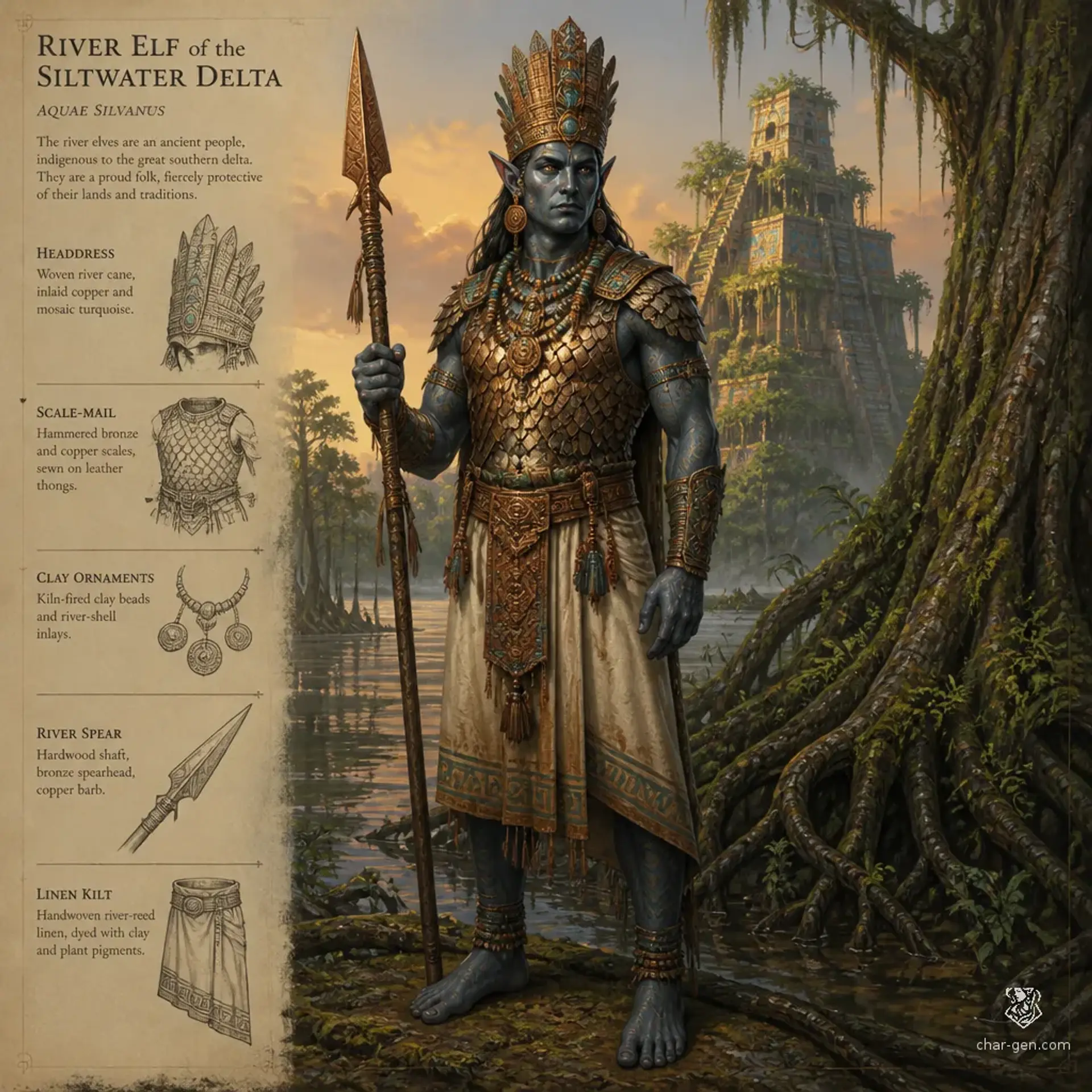 Western River Elf - AI-generated fantasy Species