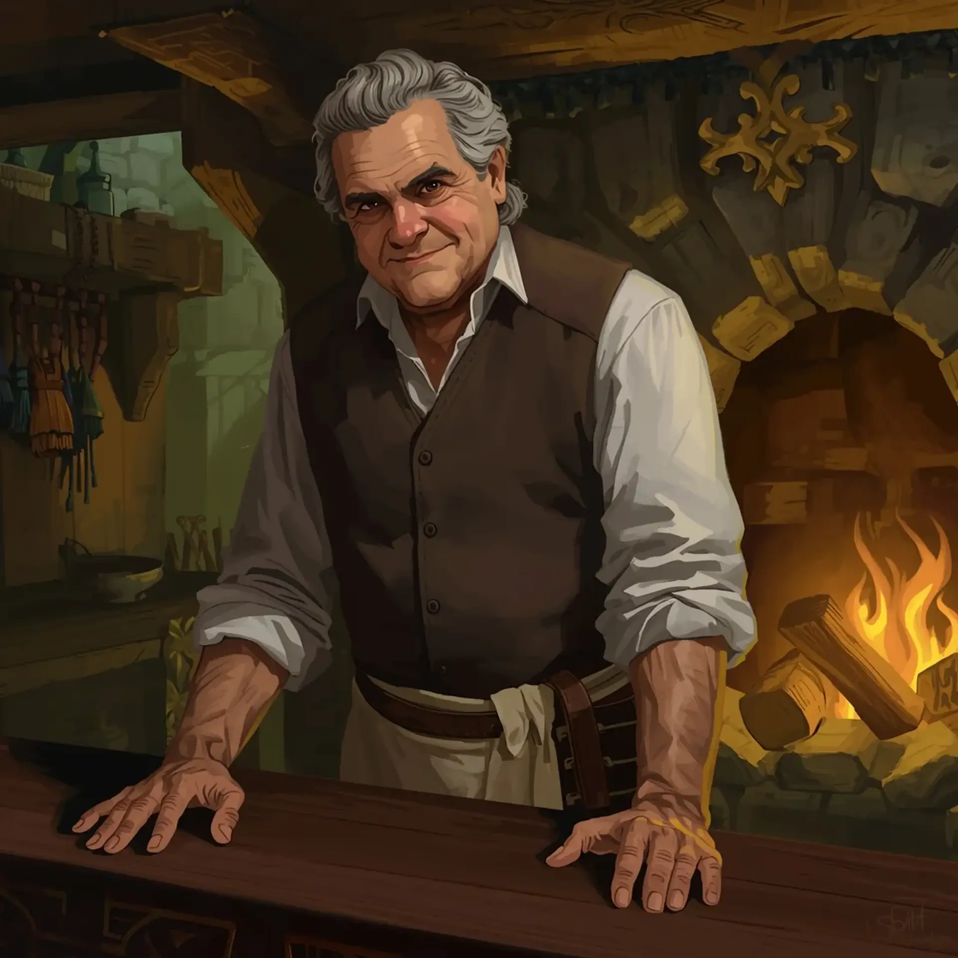 The Hearthstone Gull - AI-generated fantasy Tavern