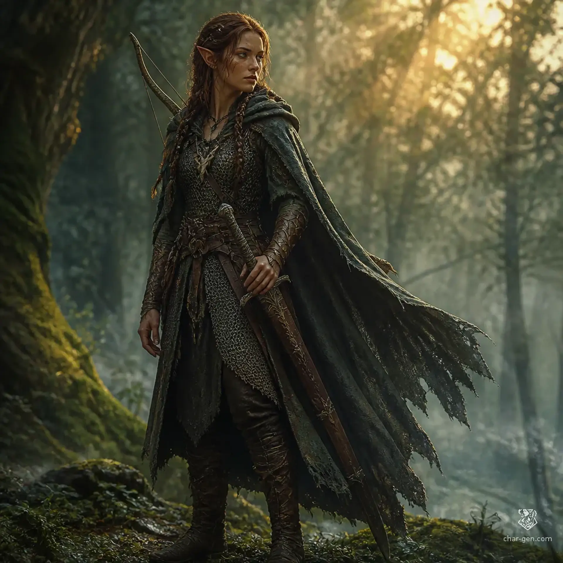 Elarra Thornwatch - AI-generated fantasy Character