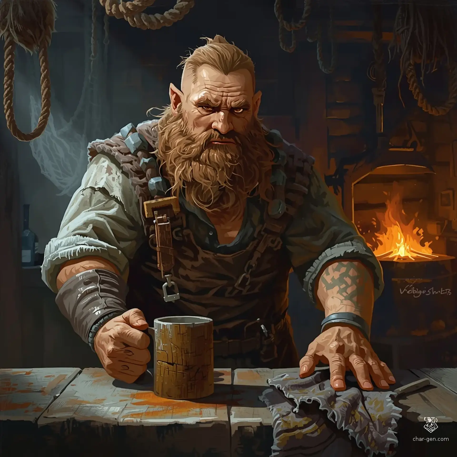 The Shattered Hull - AI-generated fantasy Tavern