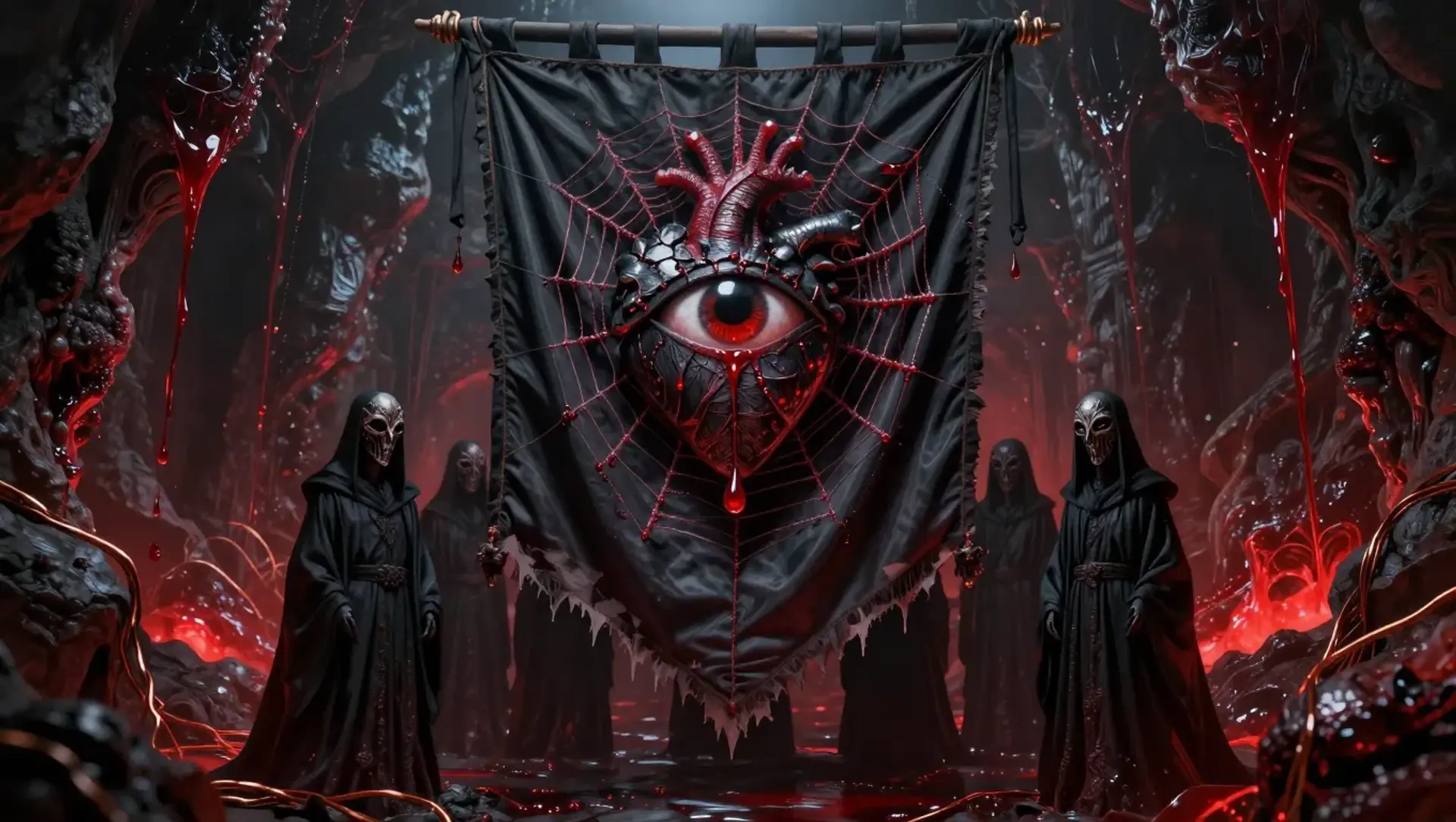 The Cult of the Sanguine Web (House Valen'dros) - AI-generated fantasy Faction