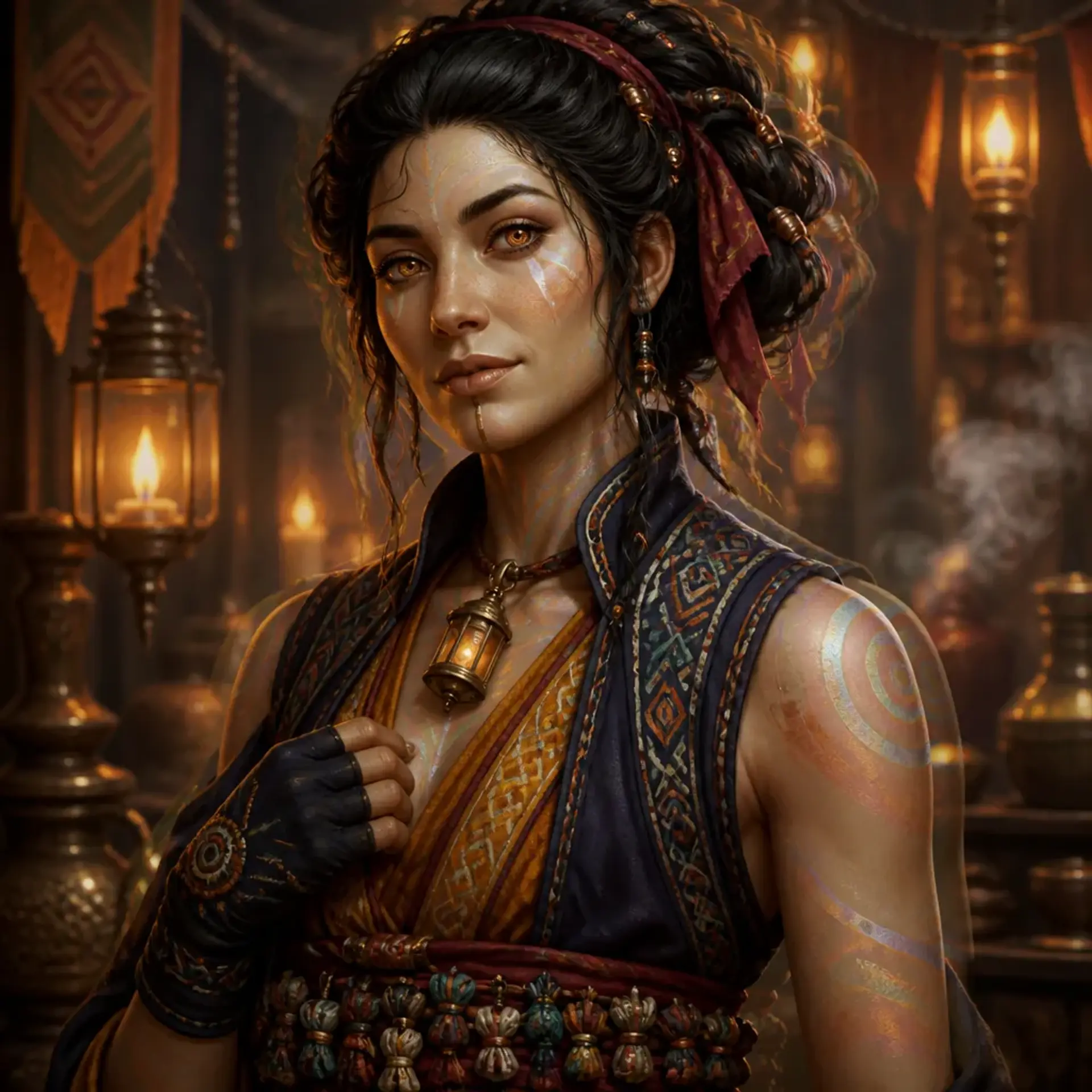 Meyu Oqara - AI-generated fantasy NPC