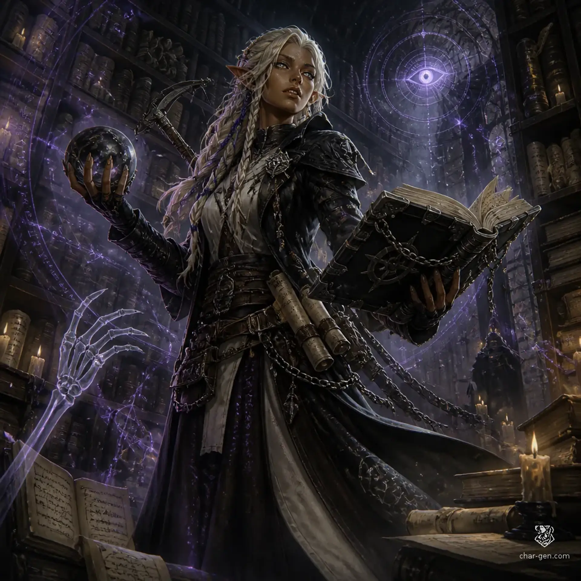 Ellinesha Korvich - AI-generated fantasy Character