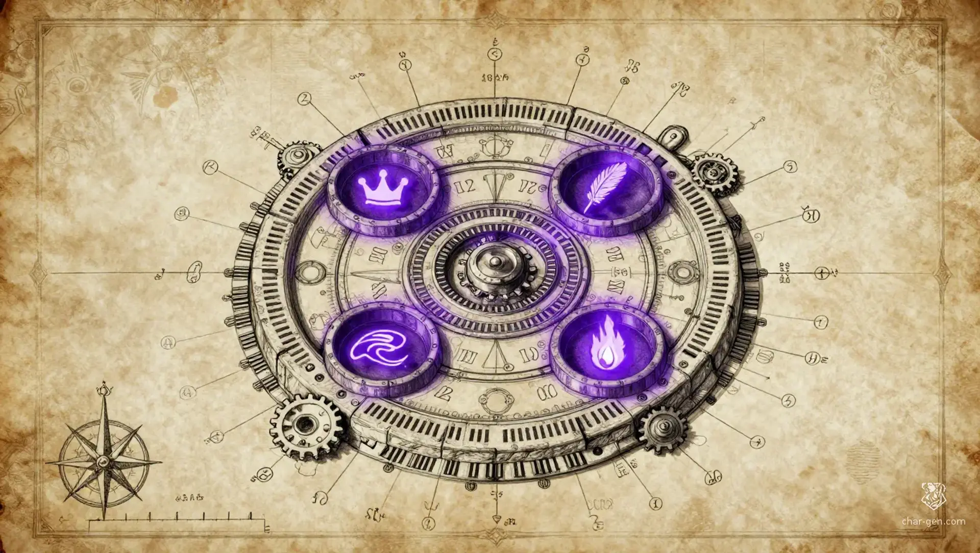The House of Four Chimes - AI-generated fantasy Puzzle