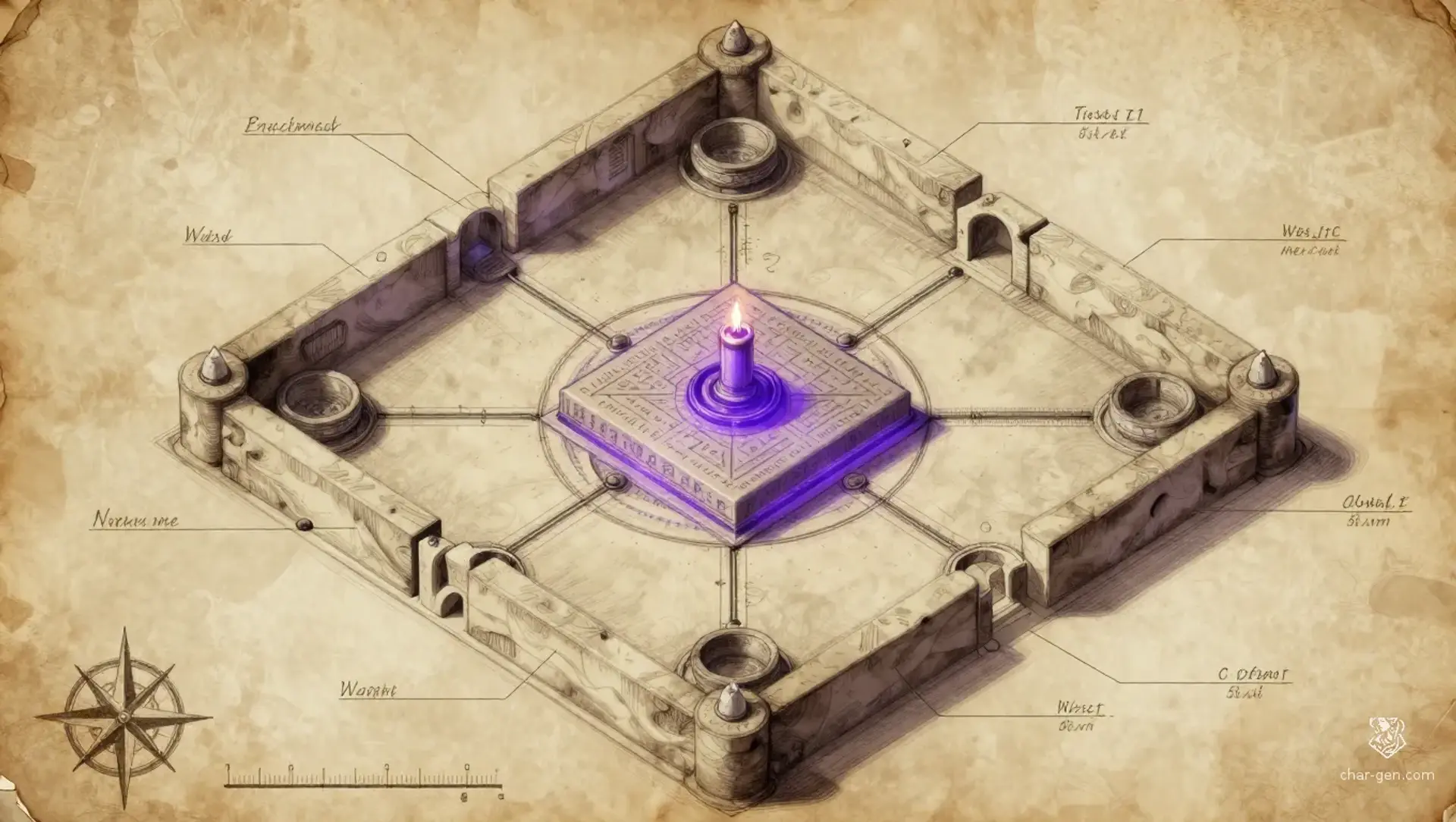 The Vespers of the Silent Ferryman - AI-generated fantasy Puzzle