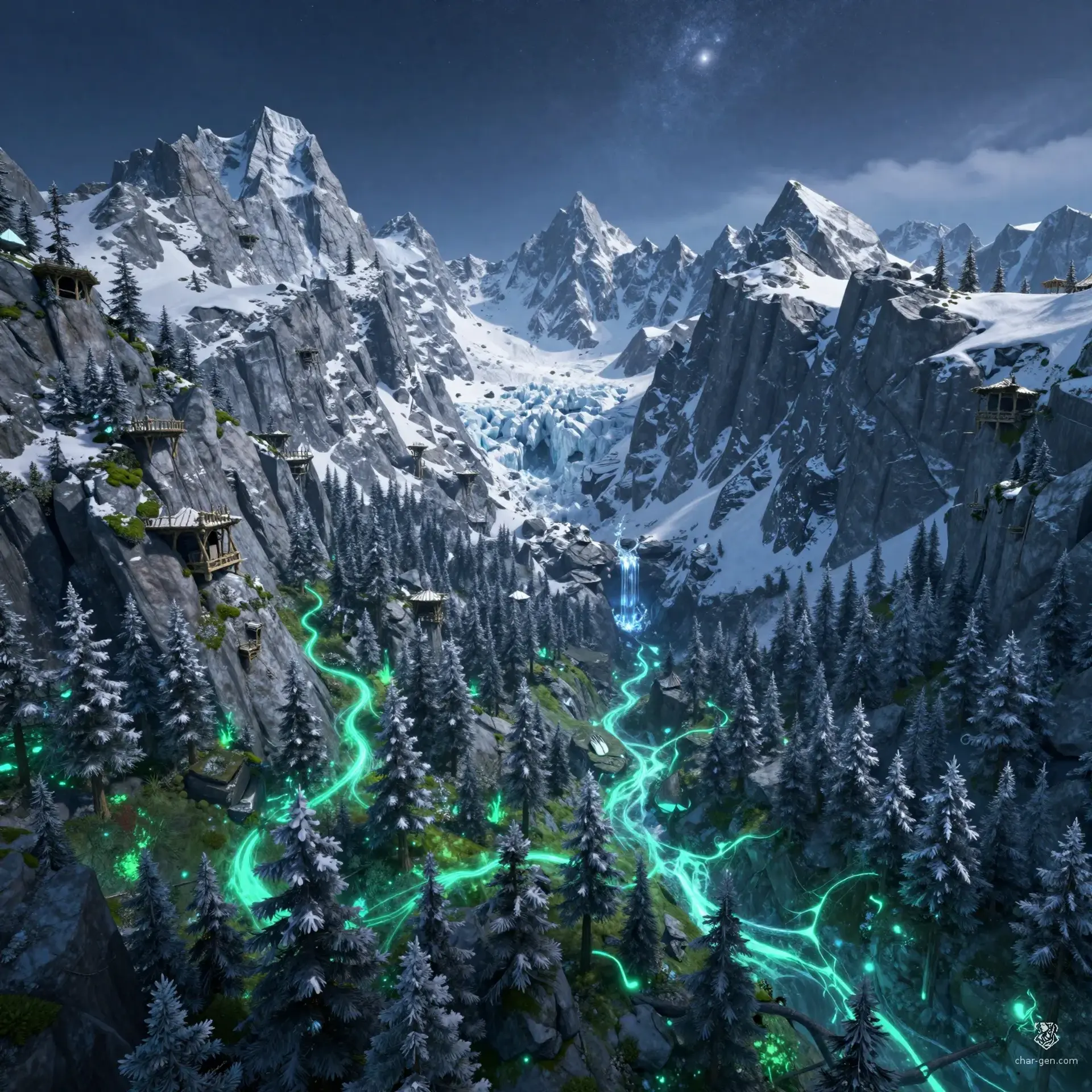 Silverfang Highlands - AI-generated fantasy Region