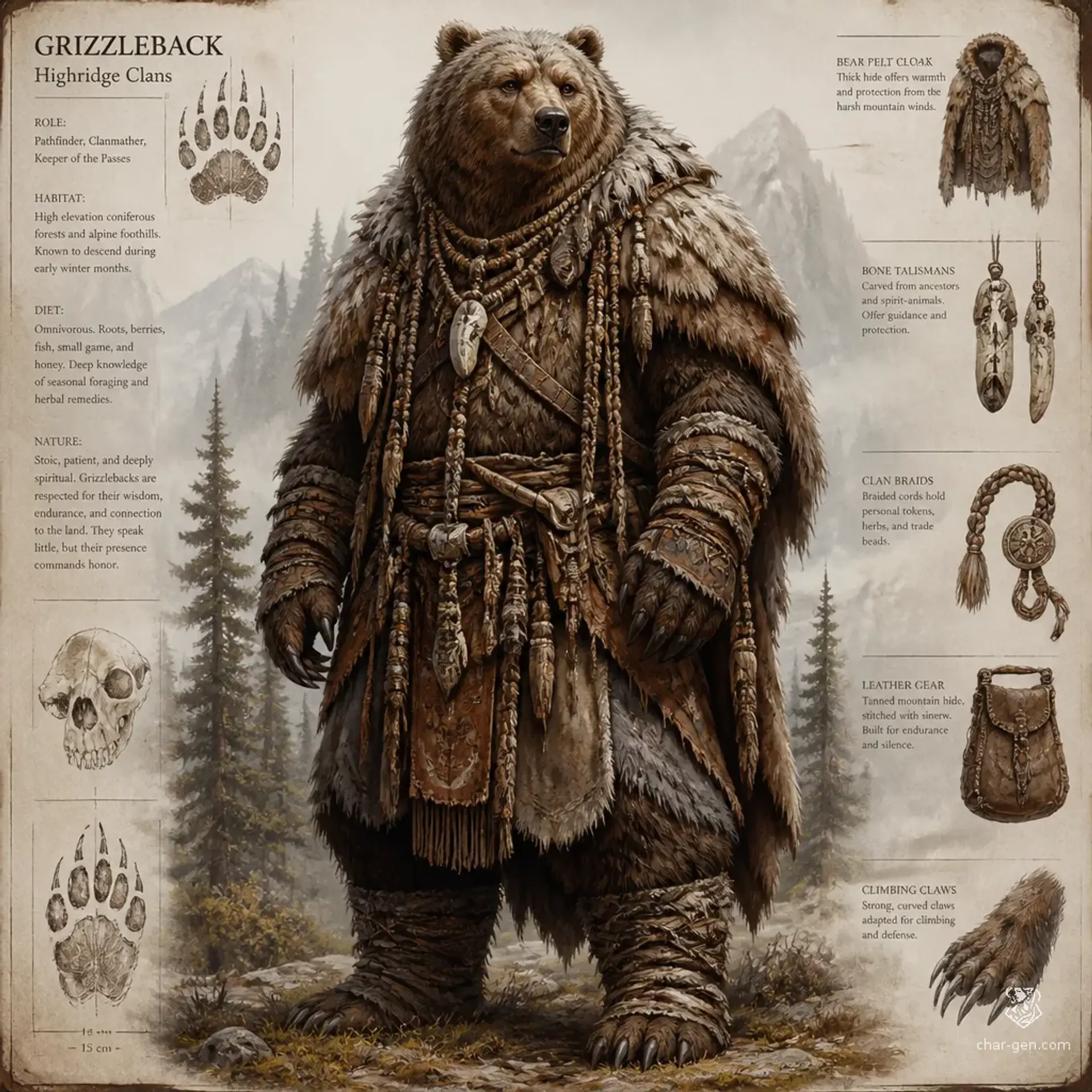 Ursapians - AI-generated fantasy Species