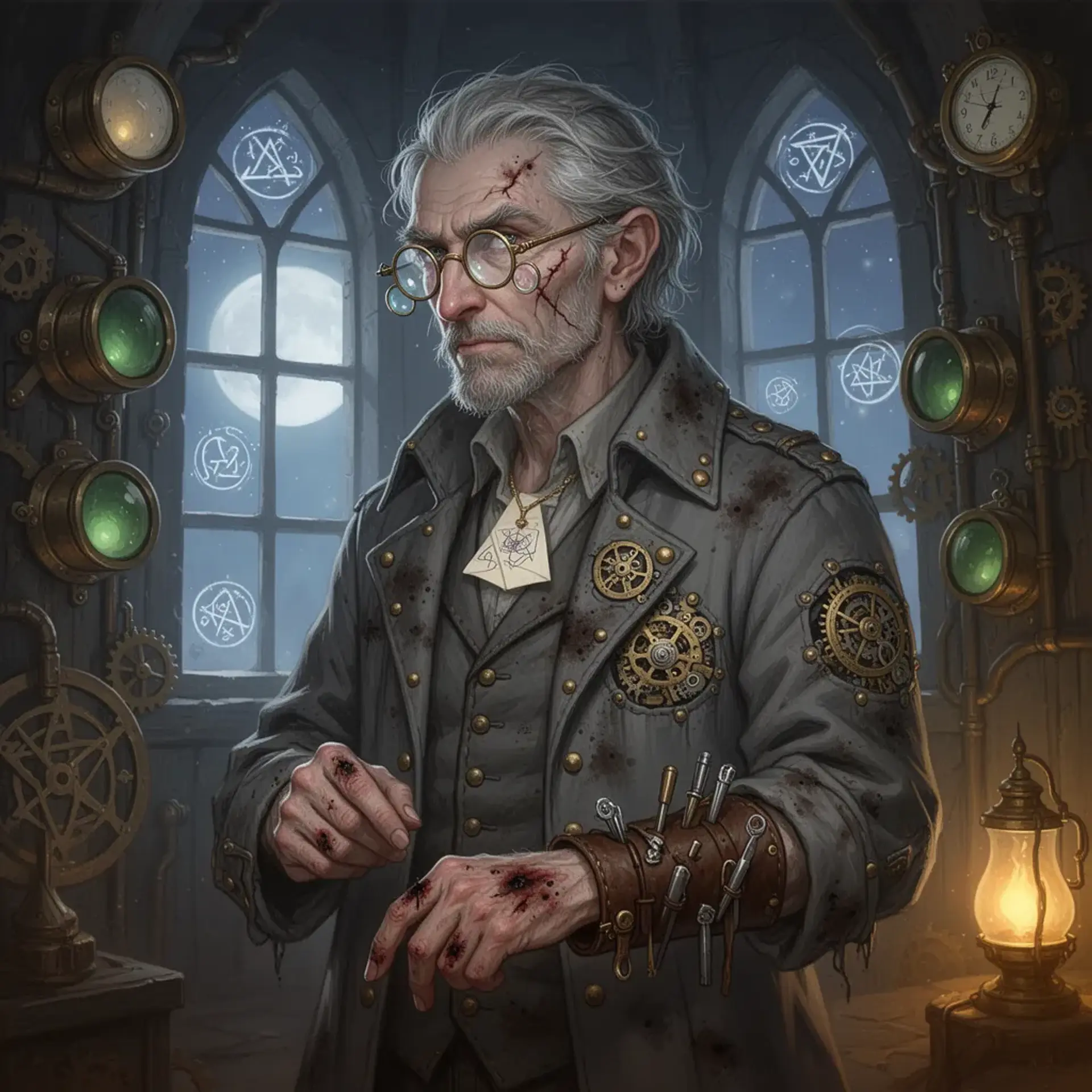 Maelin the Grey - AI-generated fantasy NPC