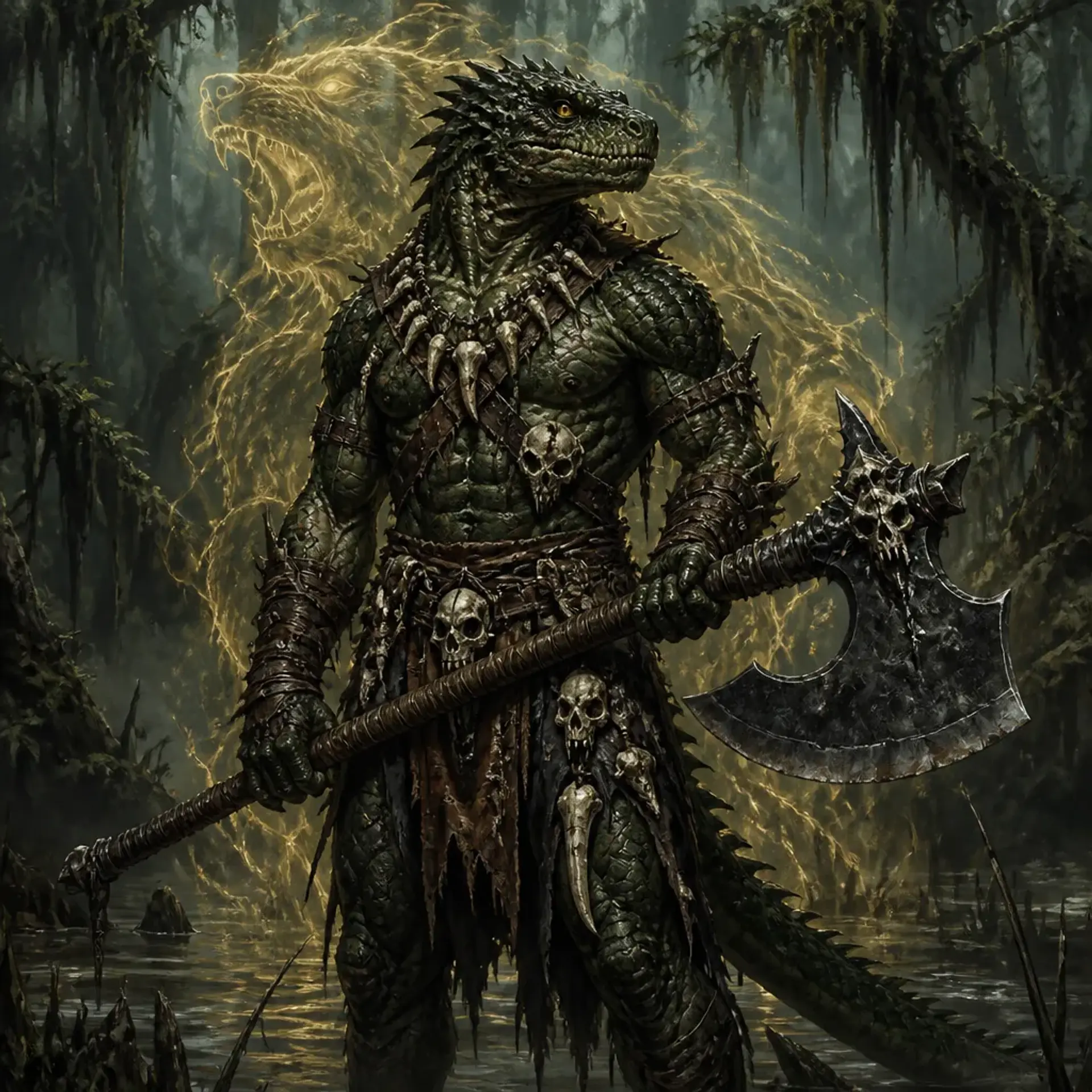 Korrix Marsh-Tooth - AI-generated fantasy Character