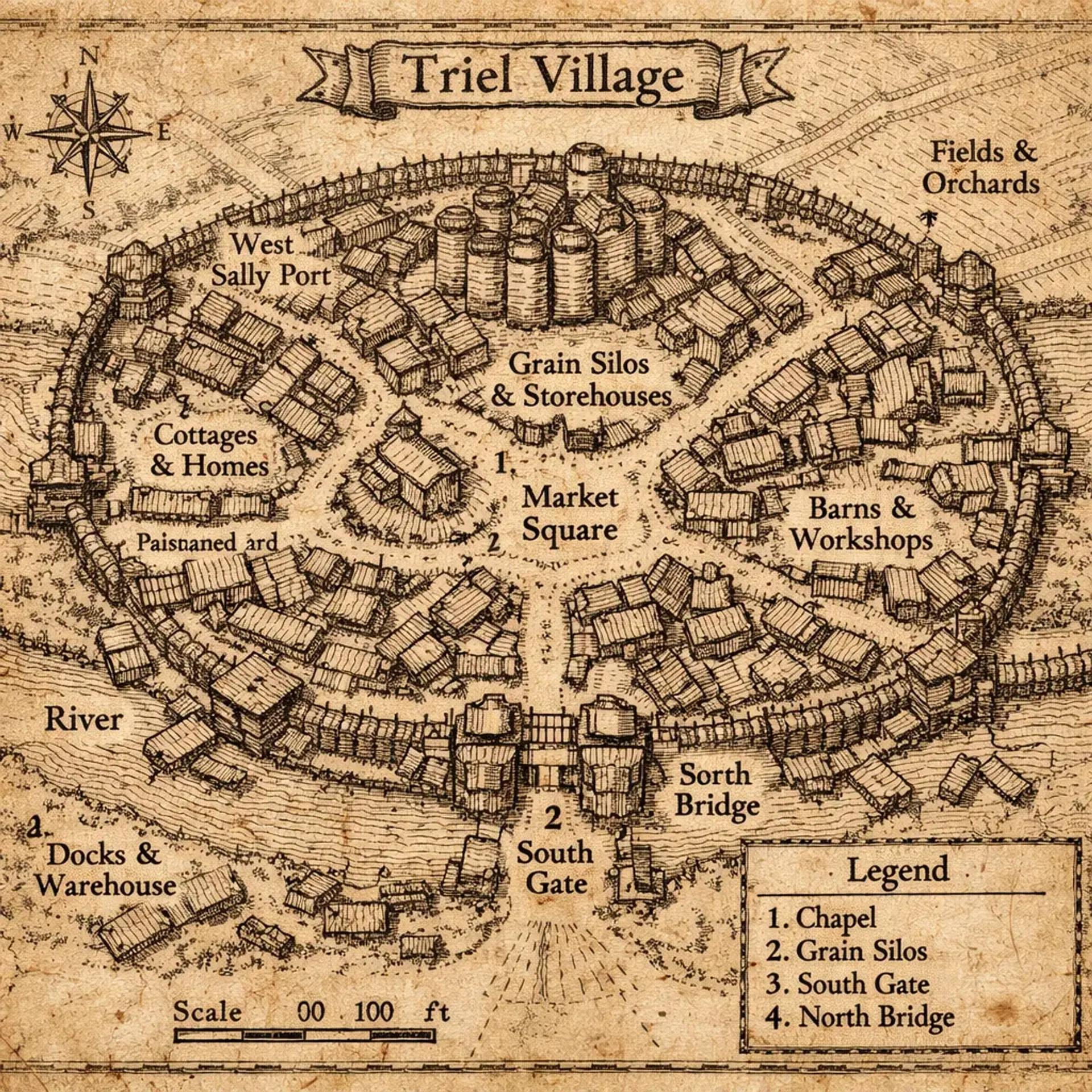 Triel - AI-generated fantasy Settlement