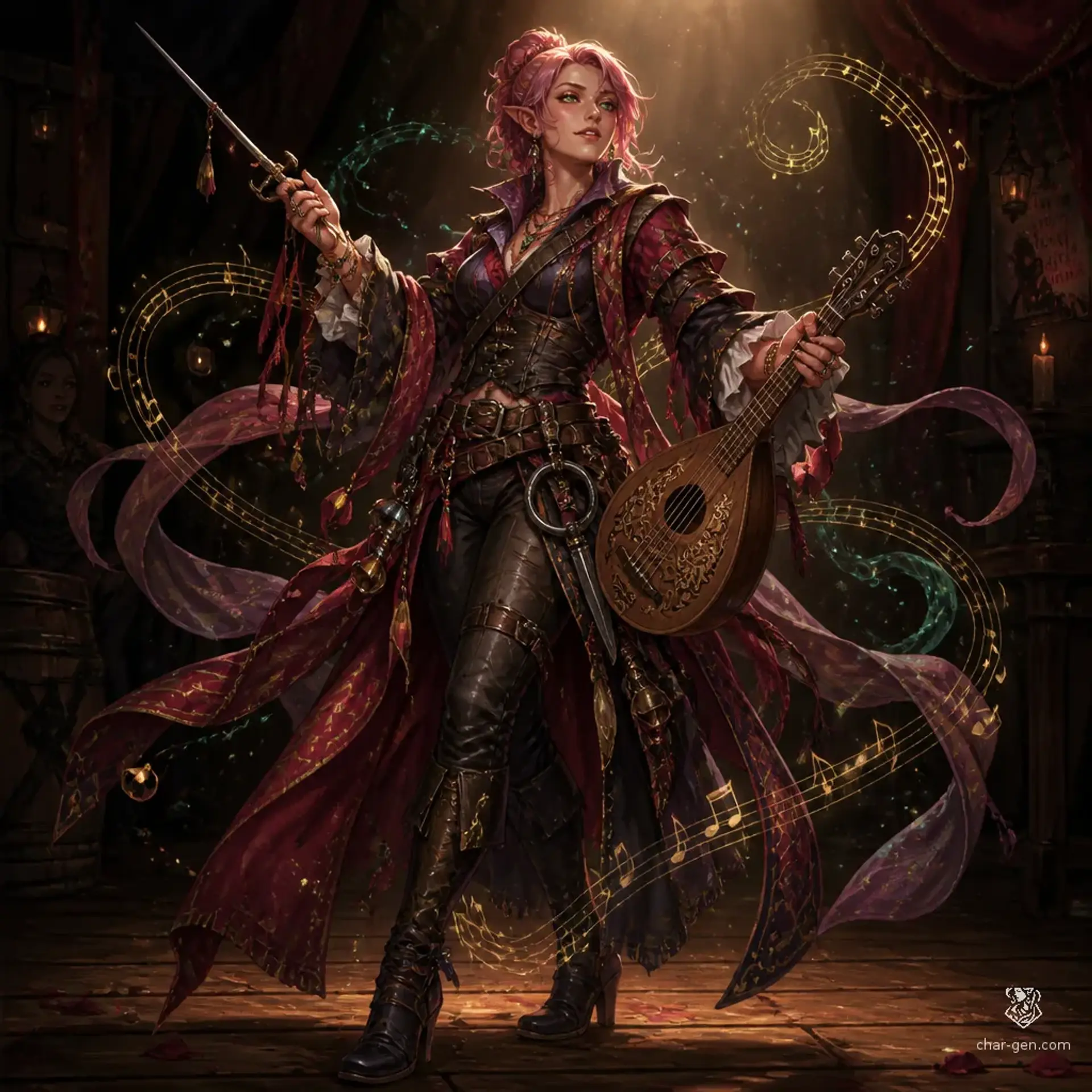 Merillath Linnathren - AI-generated fantasy Character