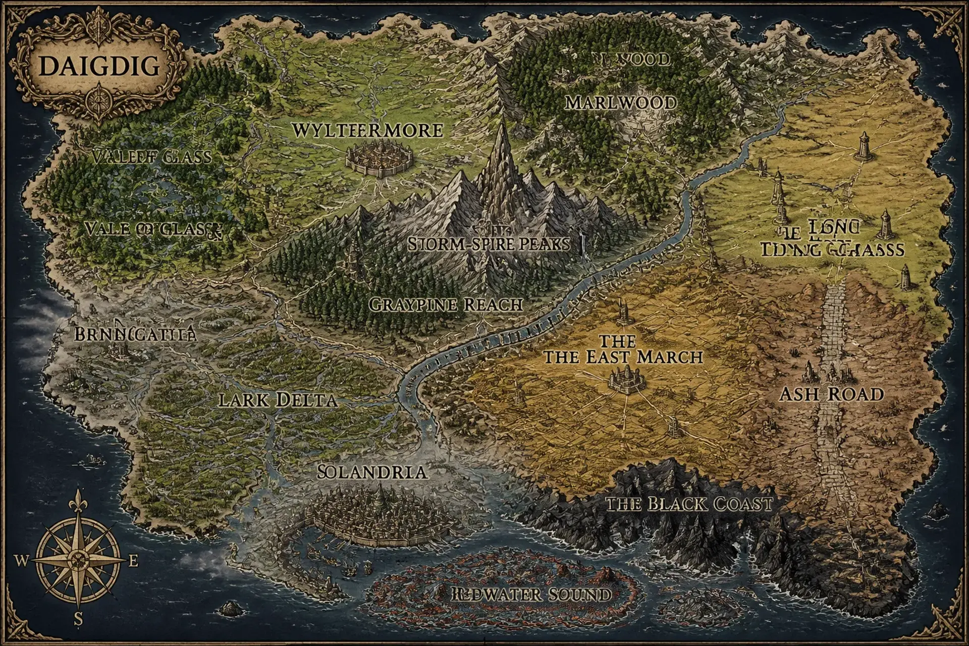 Daigdig - AI-generated fantasy World