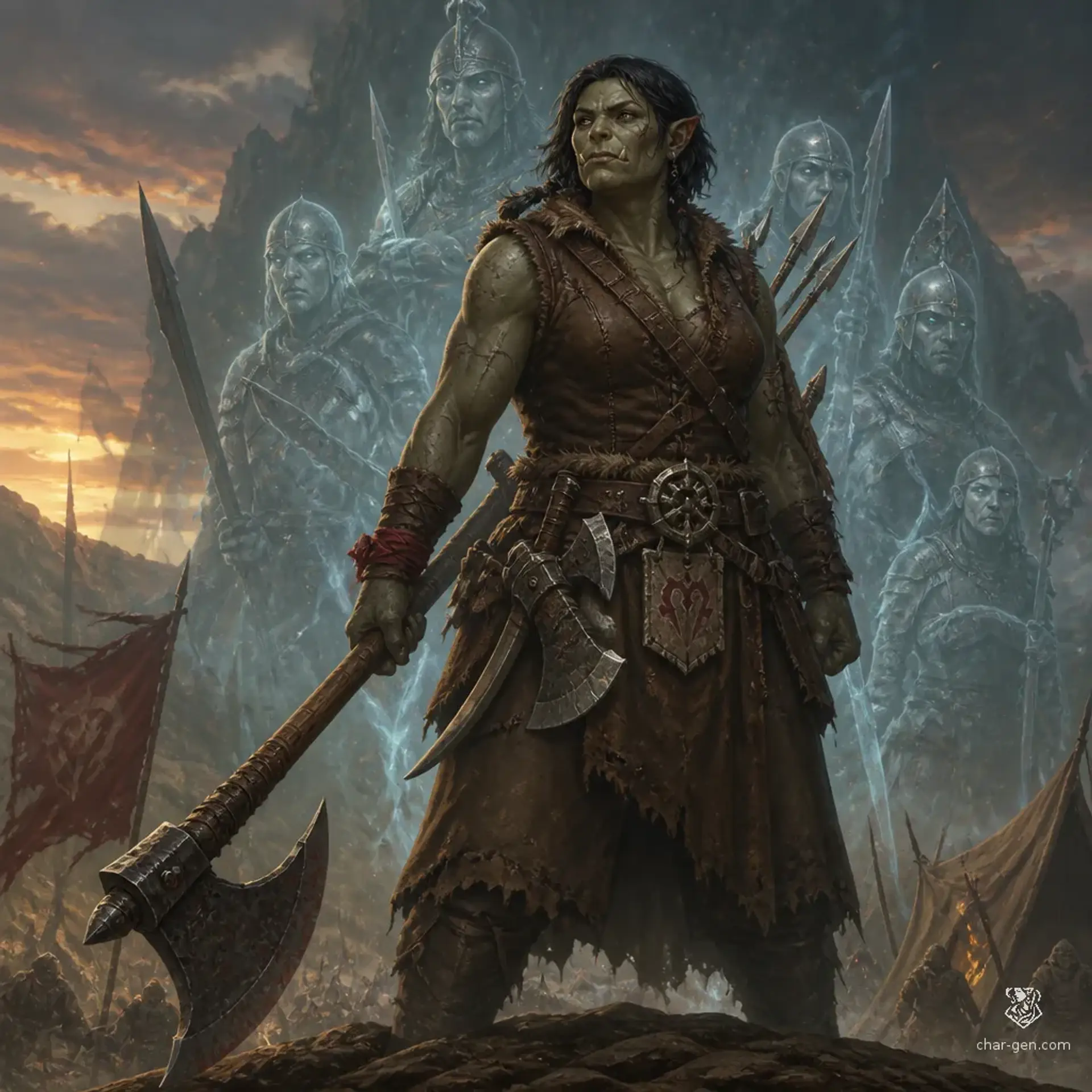 Korga Mbele - AI-generated fantasy Character