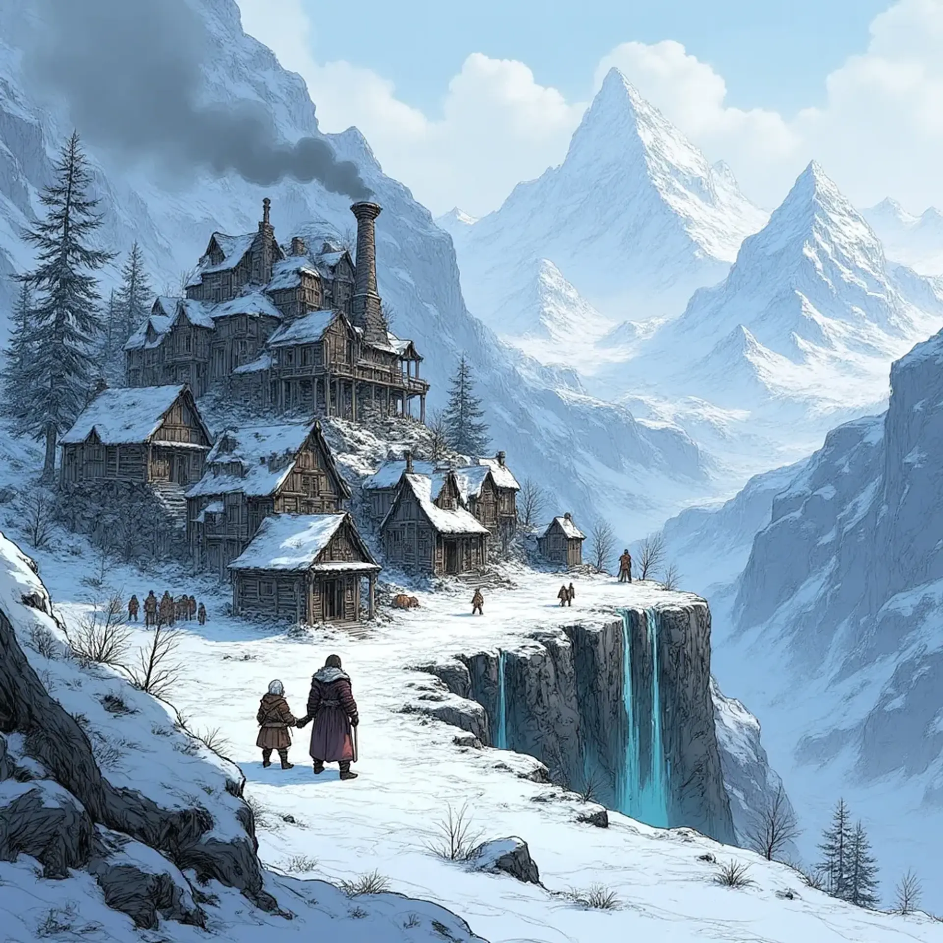 Frostveil - AI-generated fantasy Settlement