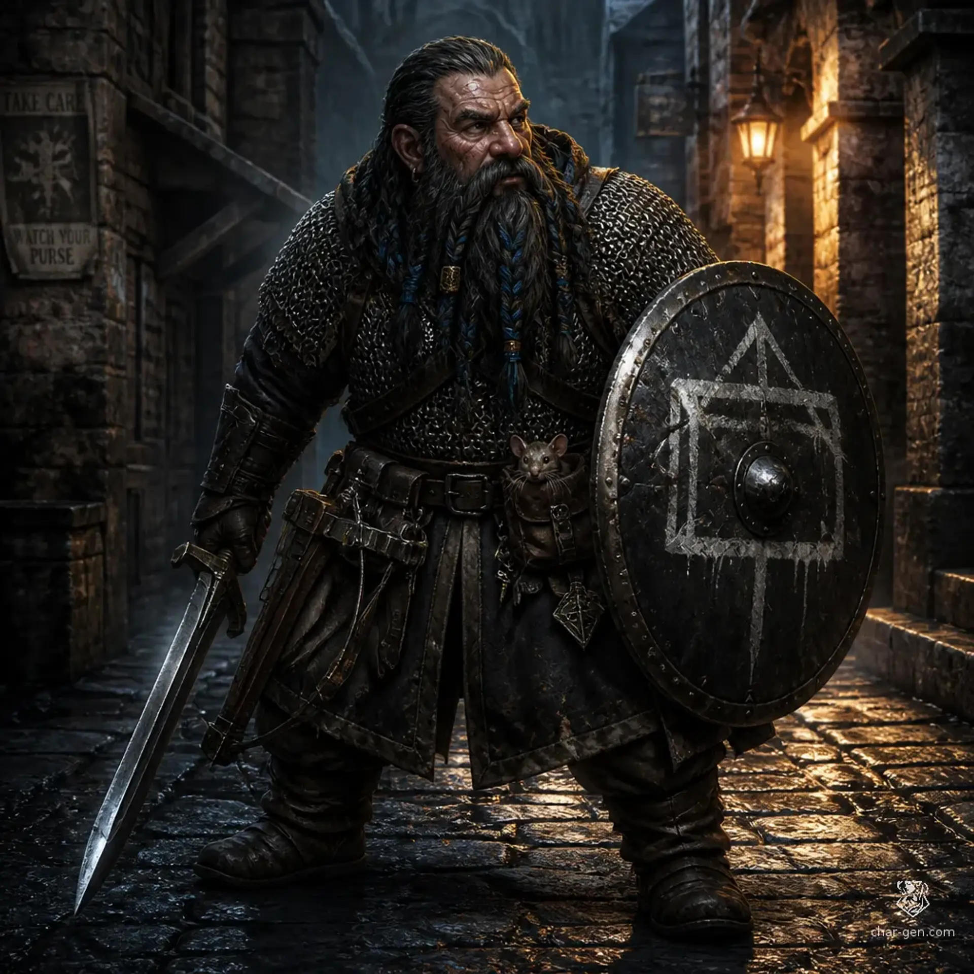 Brannik Flintvein - AI-generated fantasy Character