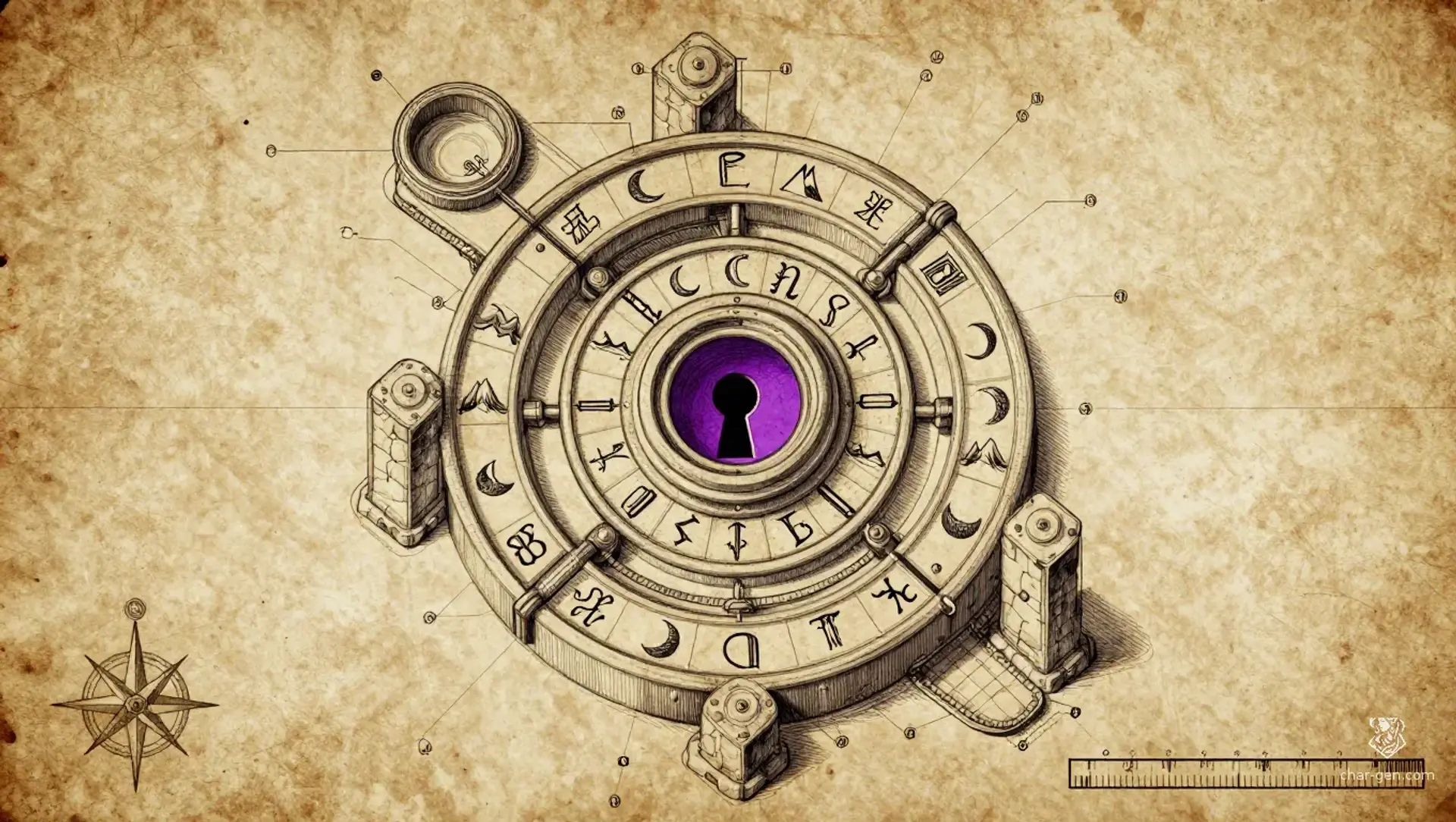 Tide-Heart Combination Lock