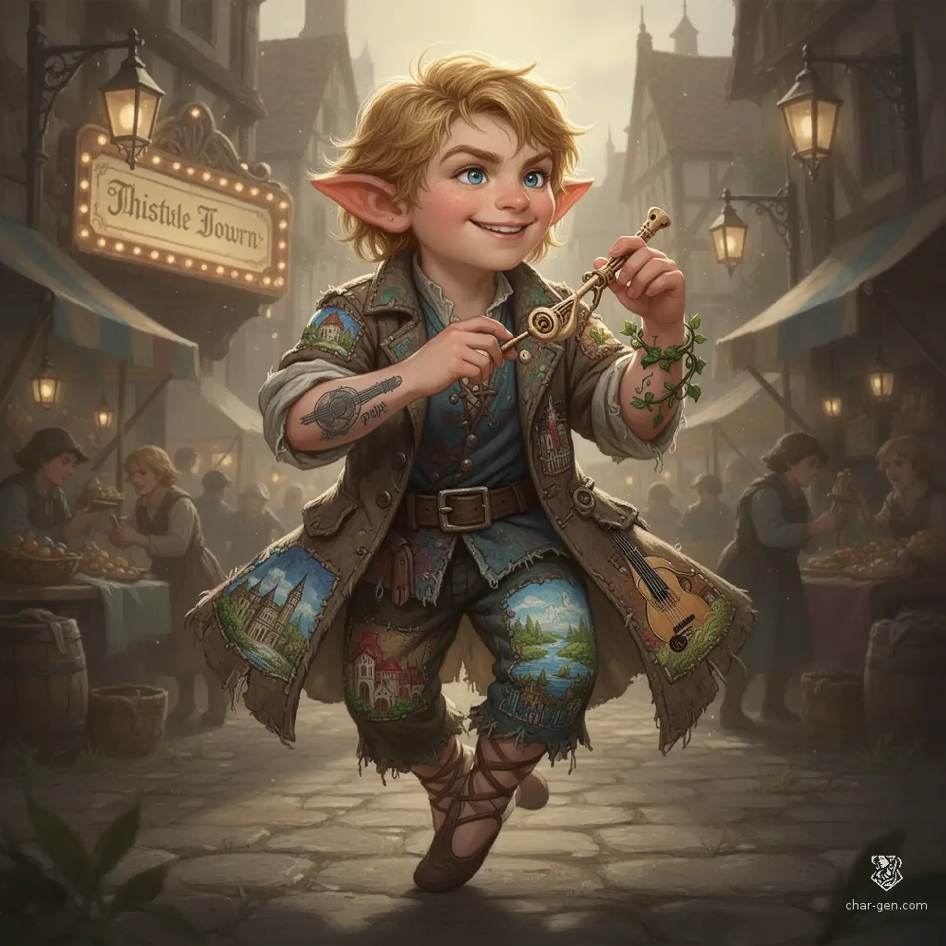 Perrin 'Pip' Thistledown - AI-generated fantasy NPC