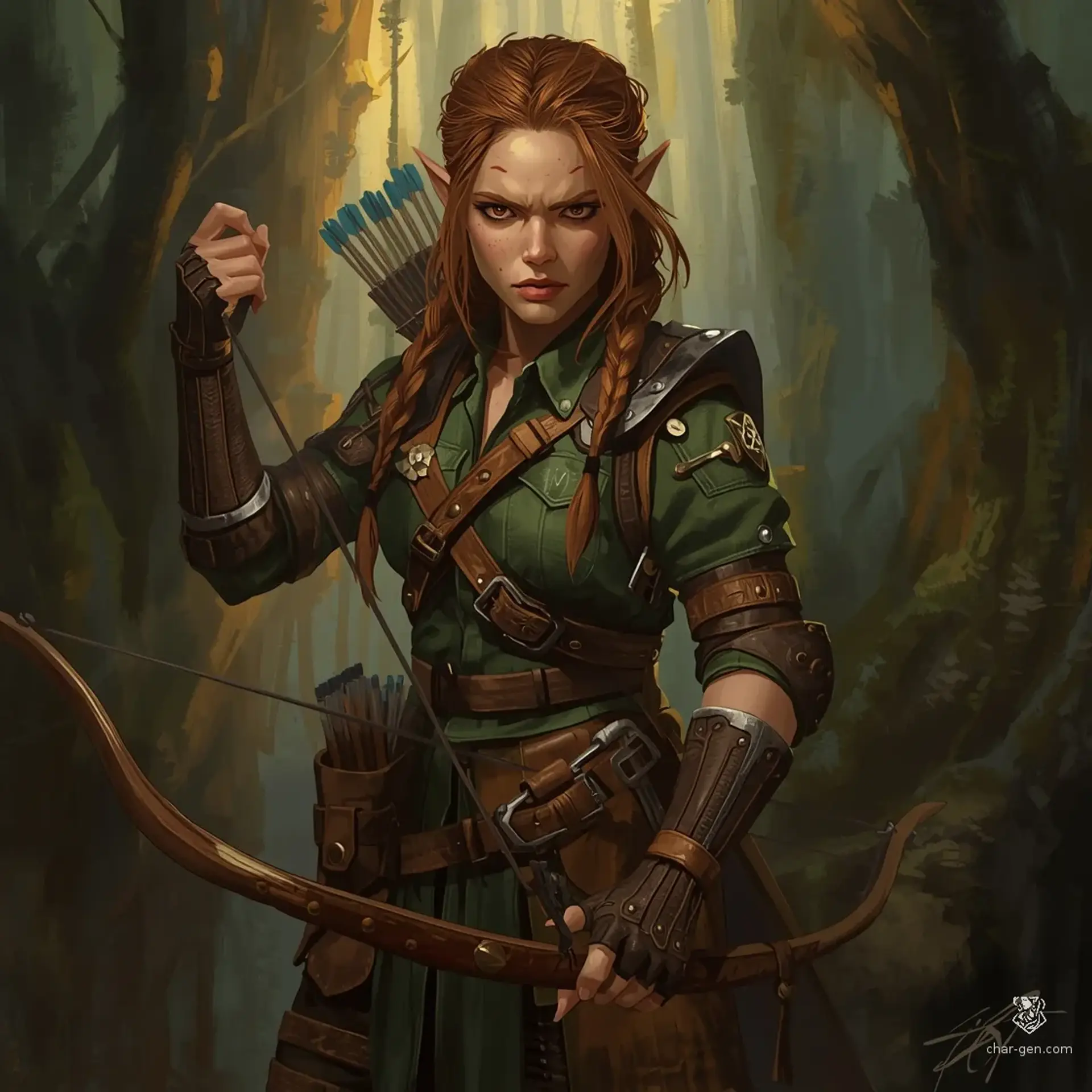 Nyria Otholla - AI-generated fantasy Character