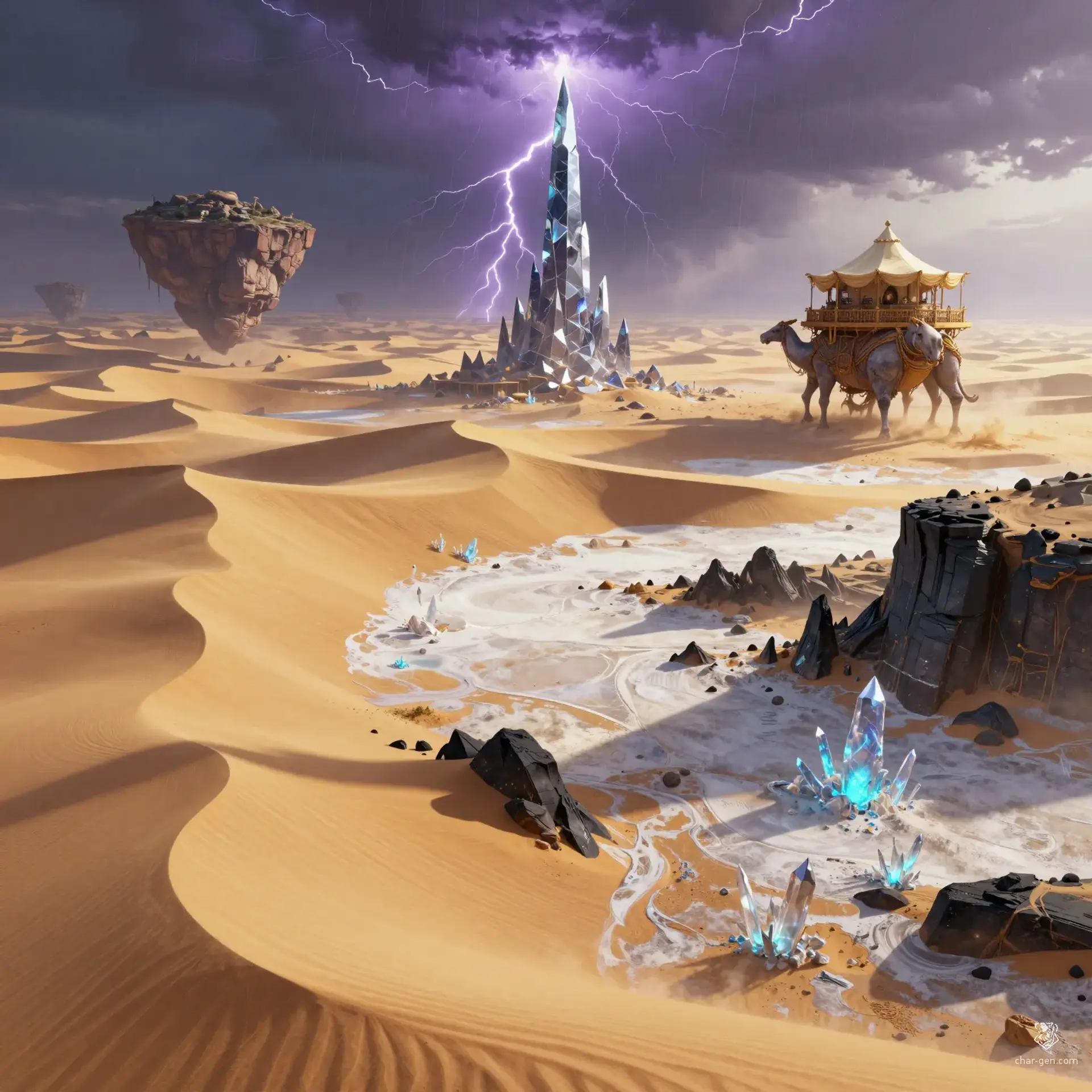 The Shifting Sands - AI-generated fantasy Region