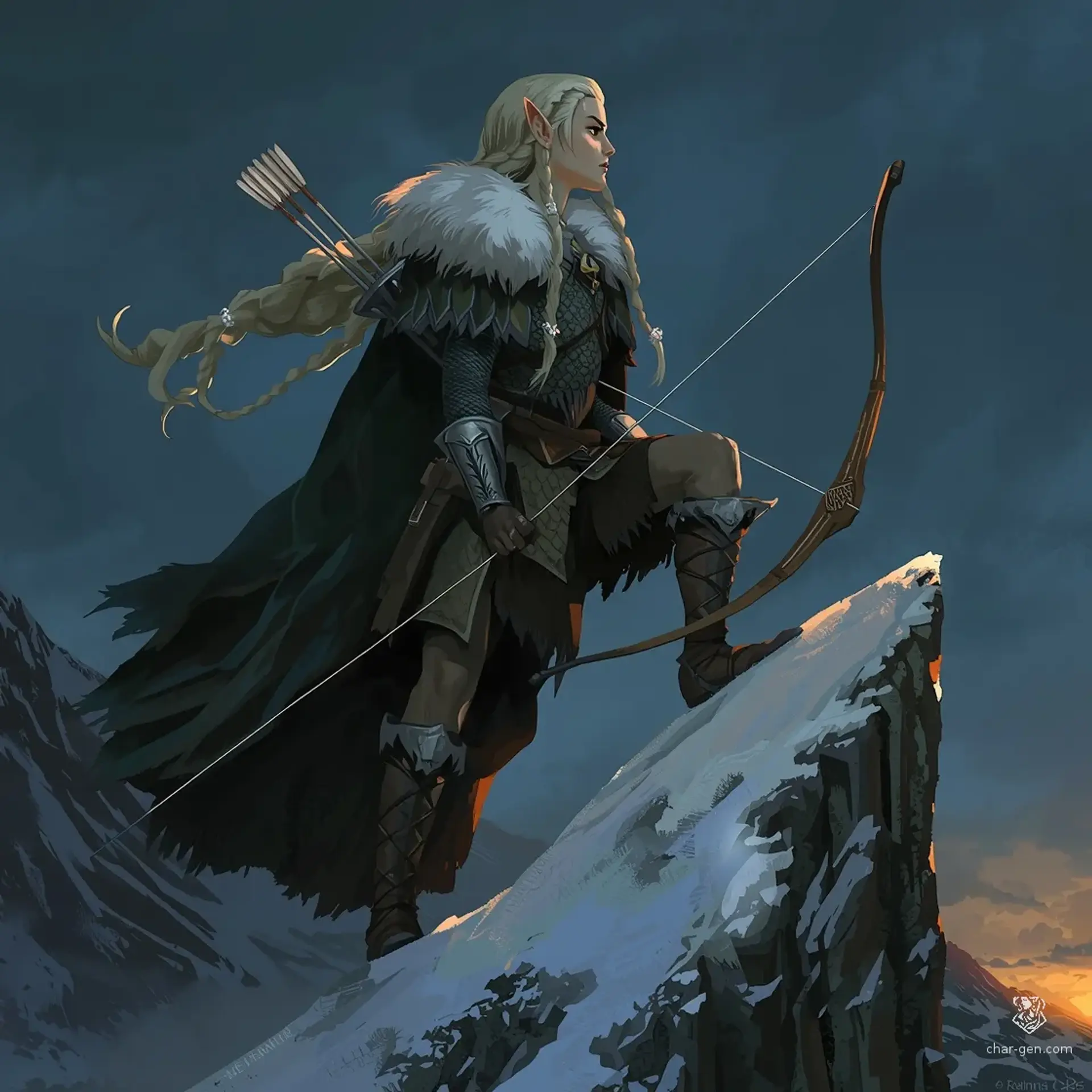 Larissa Snowmantle - AI-generated fantasy Character