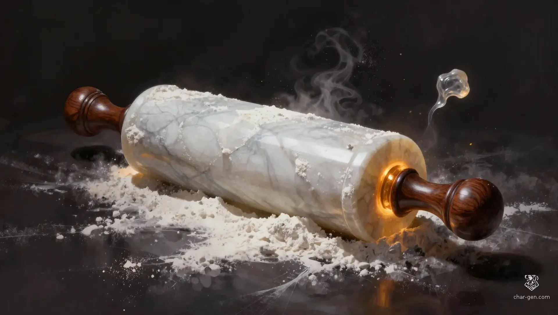 The Hearth-Wielder's Rolling Pin - AI-generated fantasy Magic Item