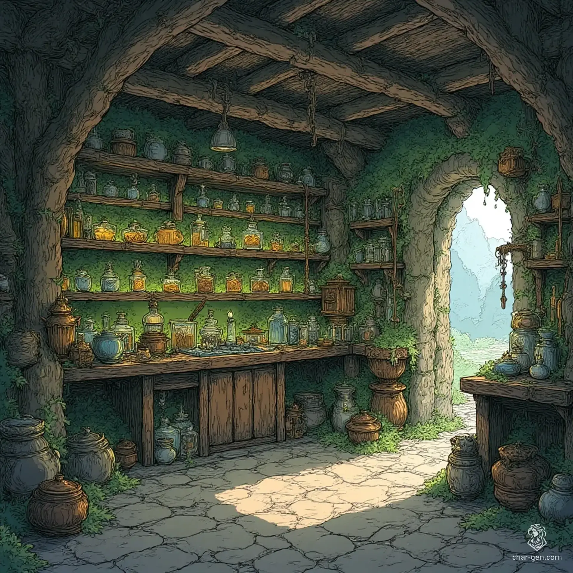 The Verdant Cauldron - AI-generated fantasy Shop