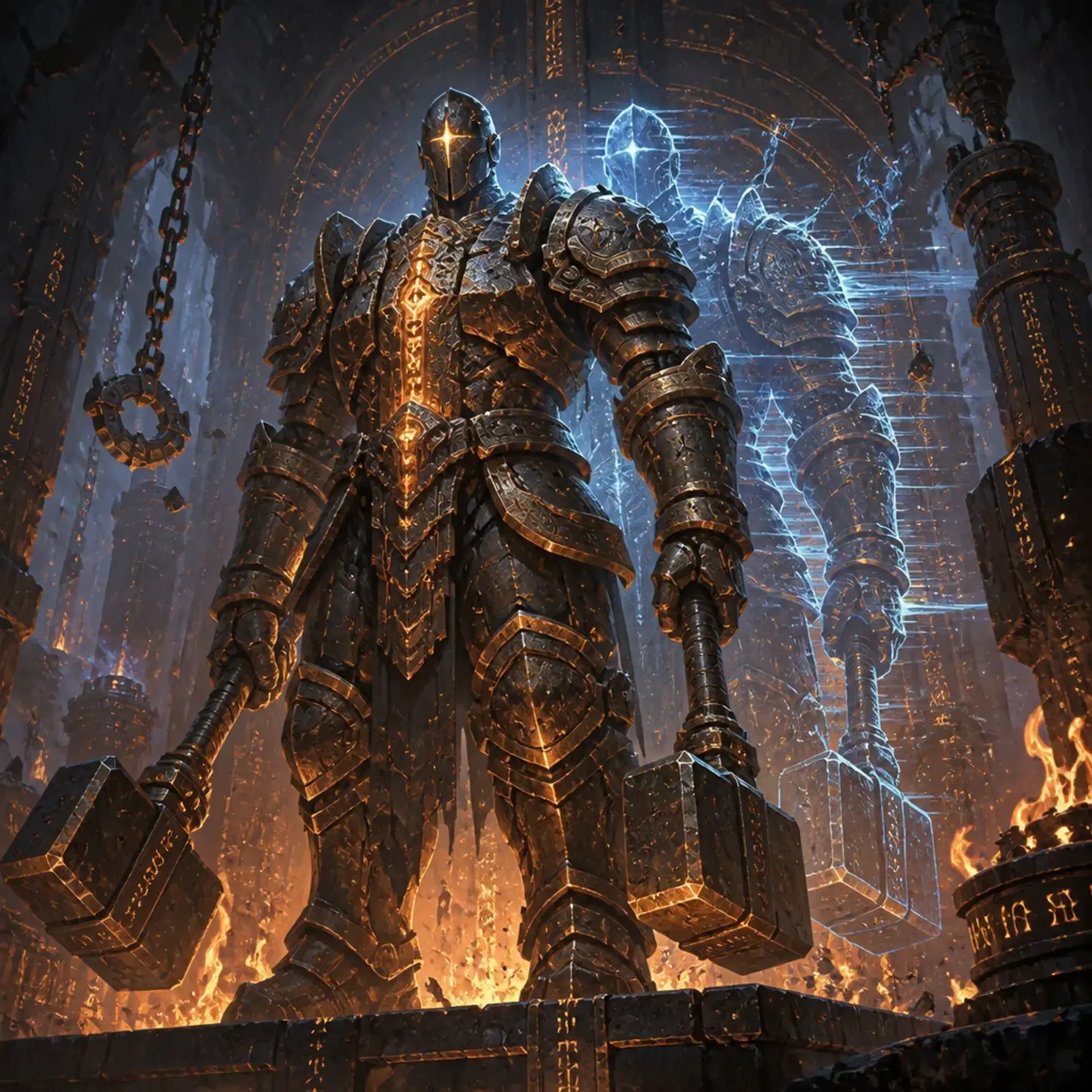 Titan-echo Sentinel - AI-generated fantasy Monster