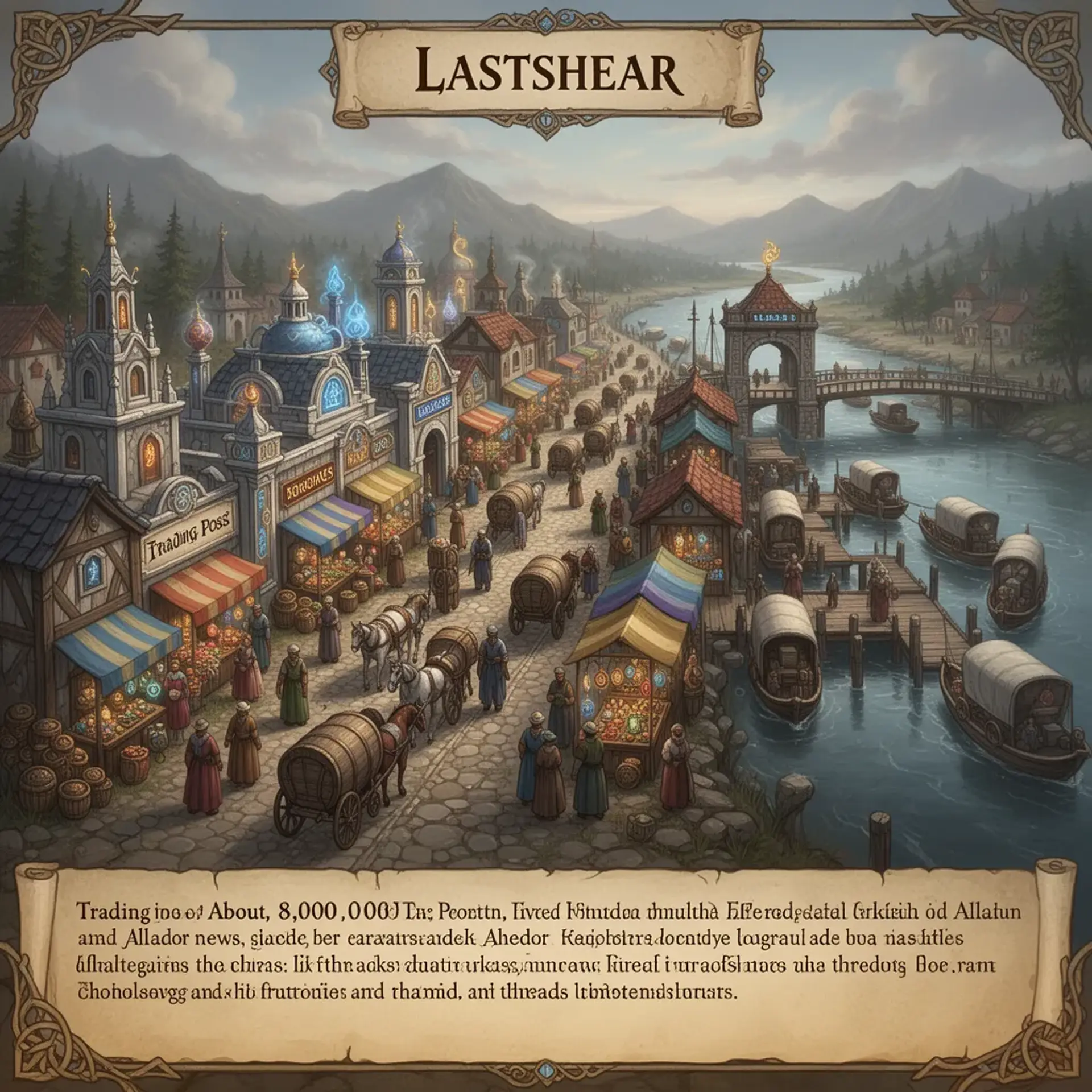 Lastshear - AI-generated fantasy Settlement