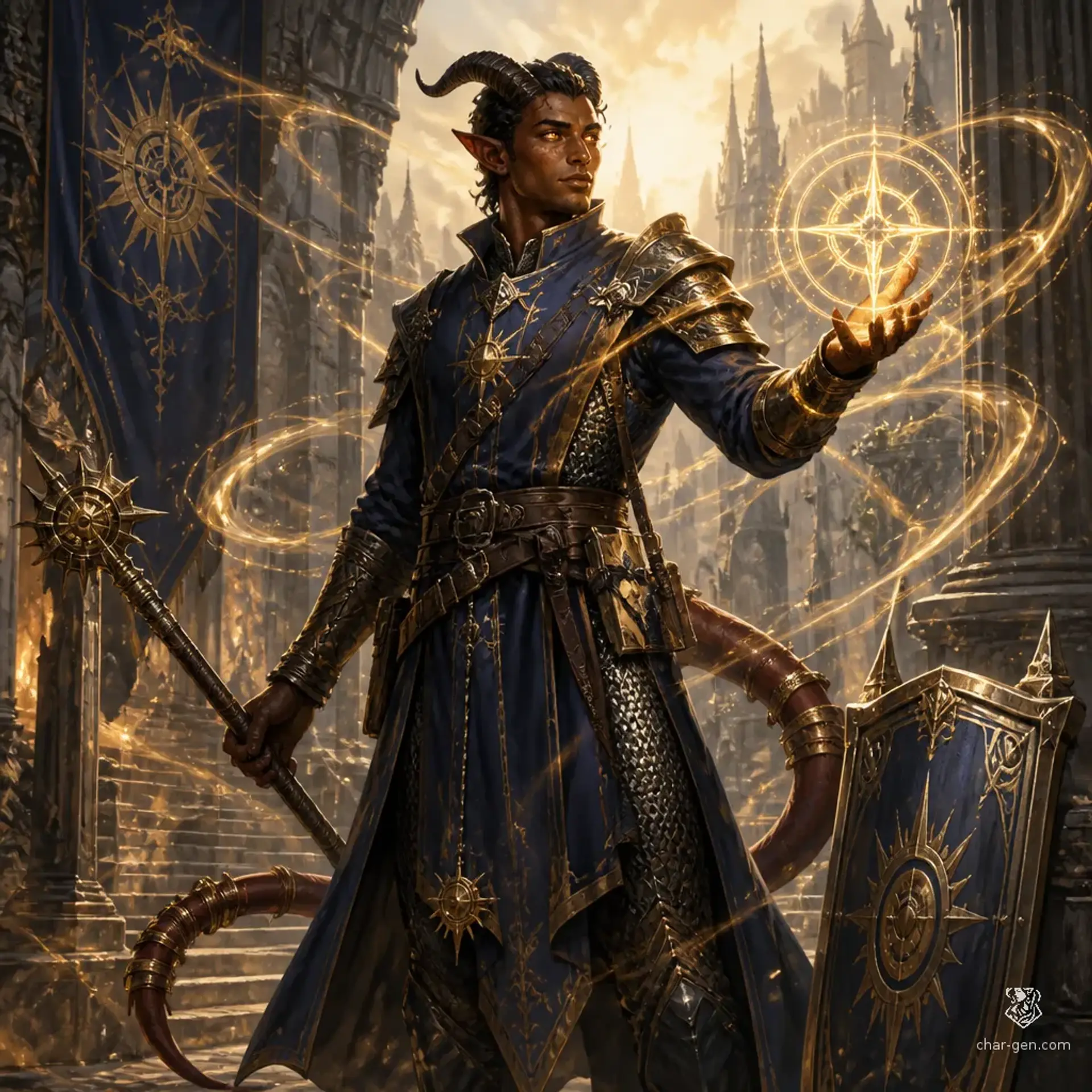Mbarik Khashr - AI-generated fantasy Character