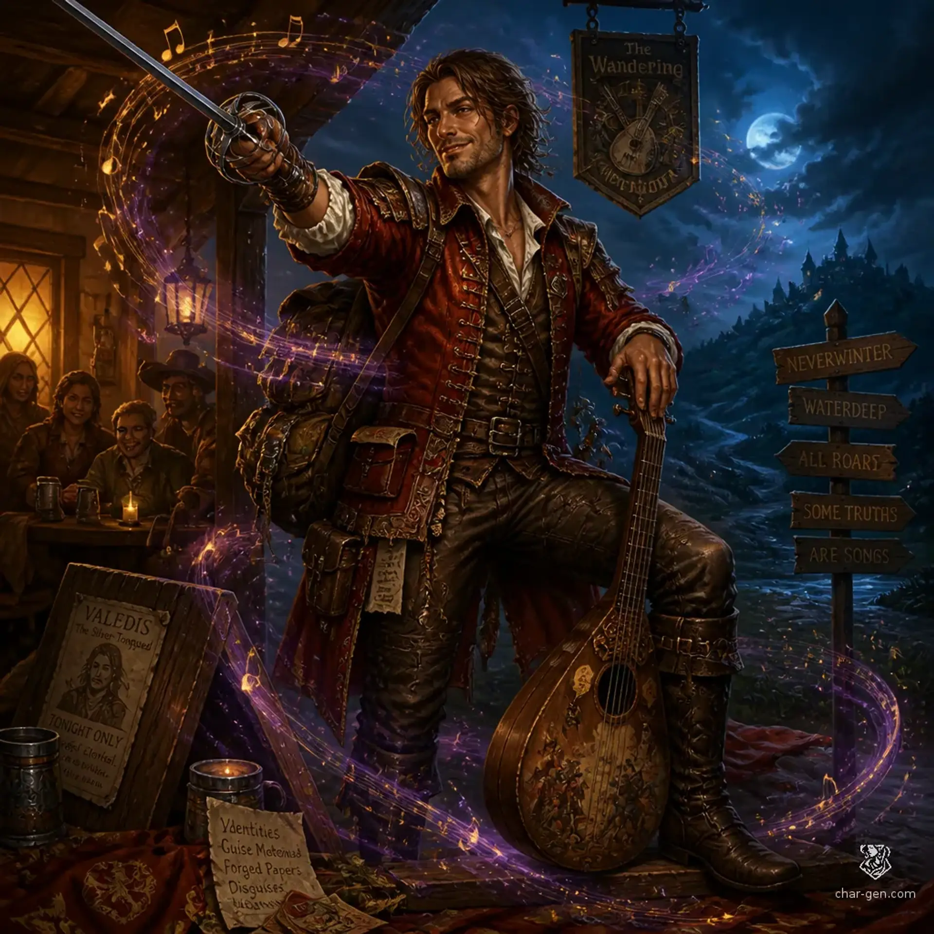 Orsino Valcera - AI-generated fantasy Character