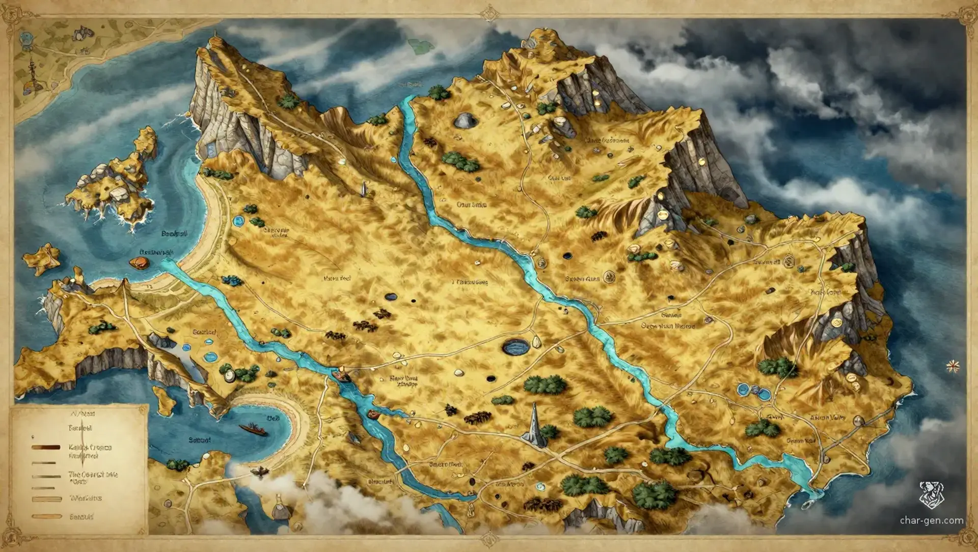 The Headland - AI-generated fantasy Region