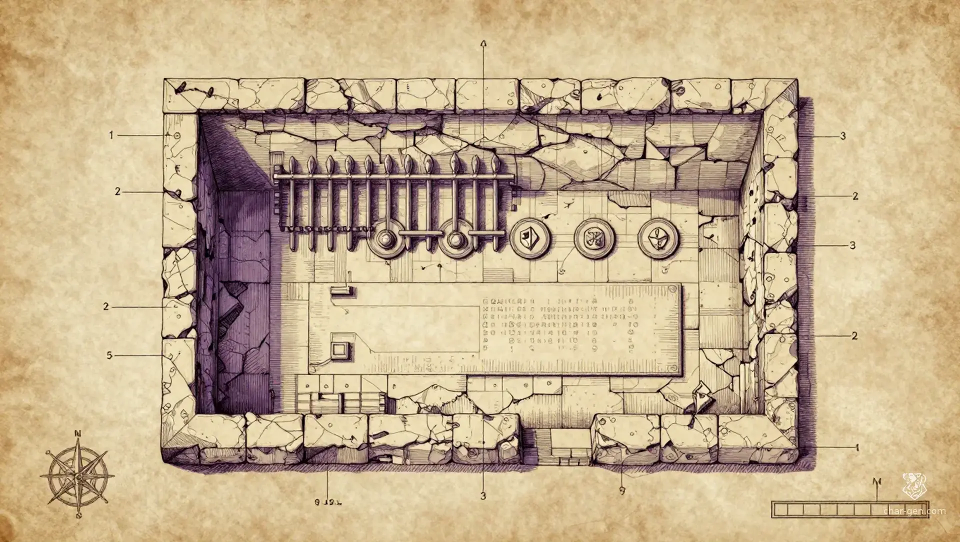 The Resonance of the Deep-Iron Gate - AI-generated fantasy Puzzle