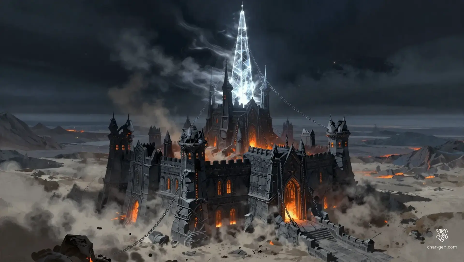 The Citadel of Ash | Fantasy Settlement Generated by CharGen