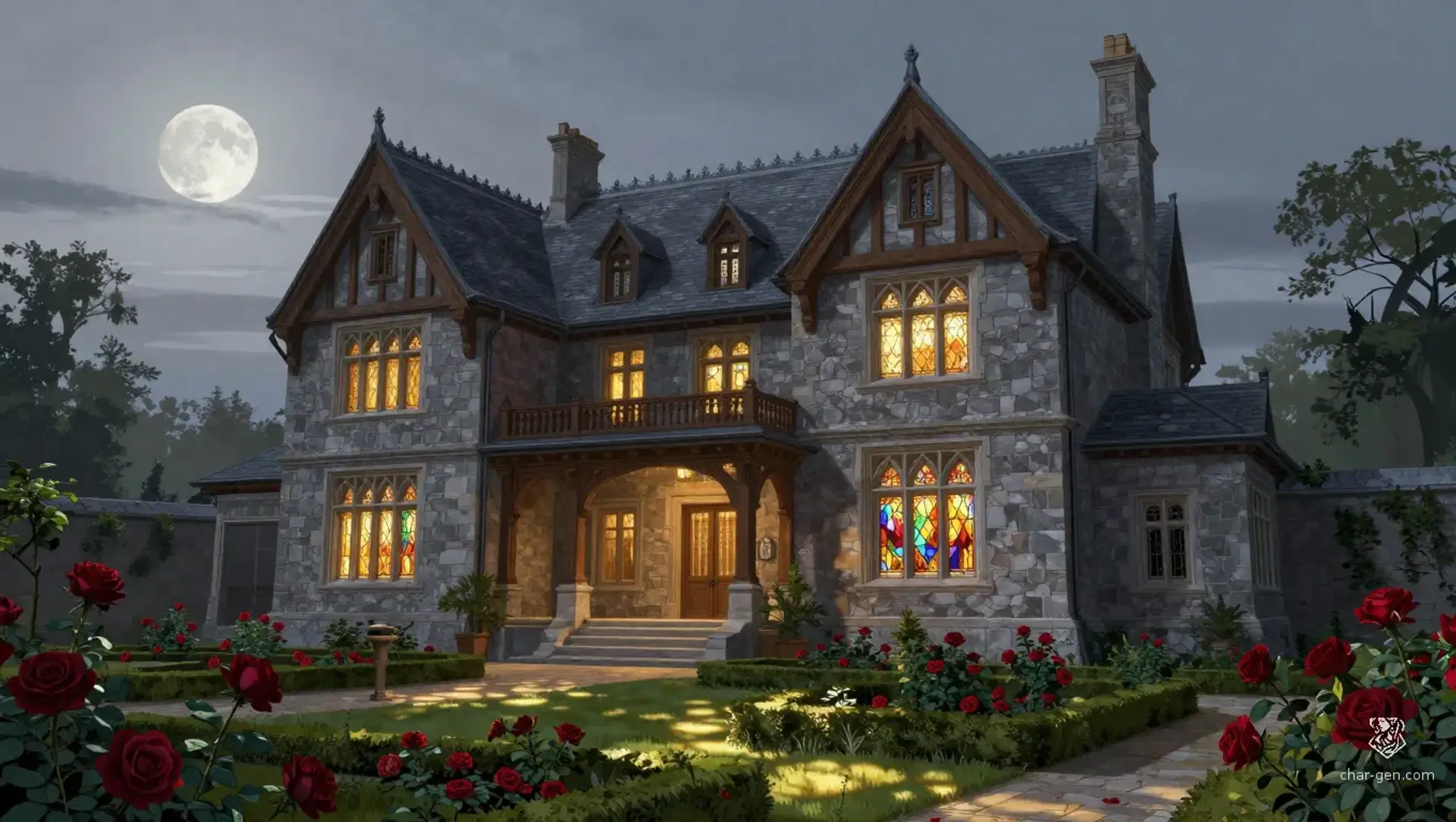 Blackbriar Estate - AI-generated fantasy Building