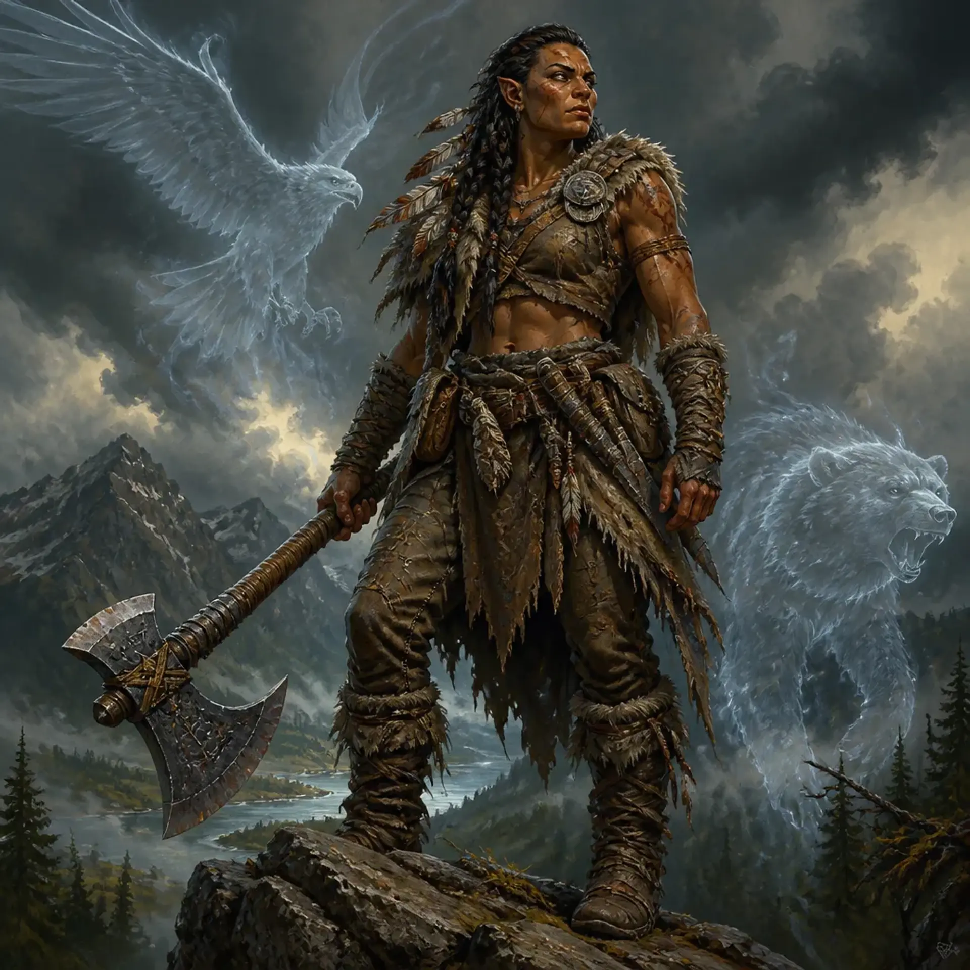 Hessa Thornbellow - AI-generated fantasy Character