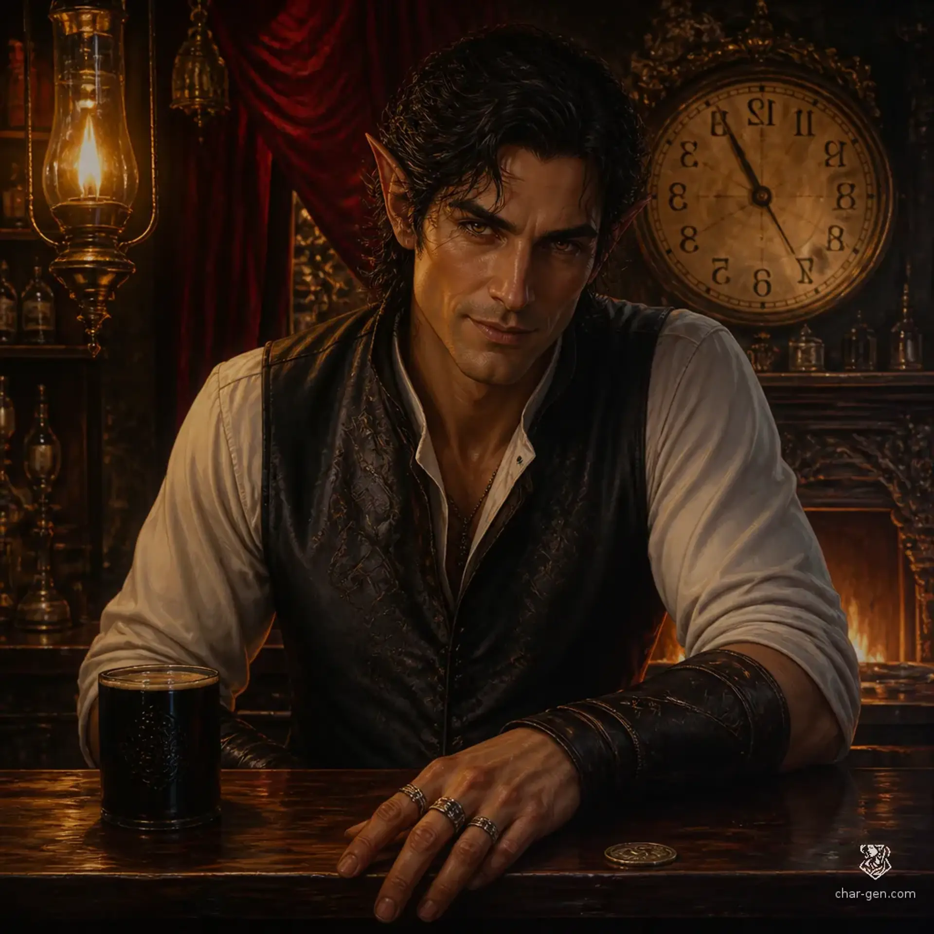 The Velvet Noose - AI-generated fantasy Tavern