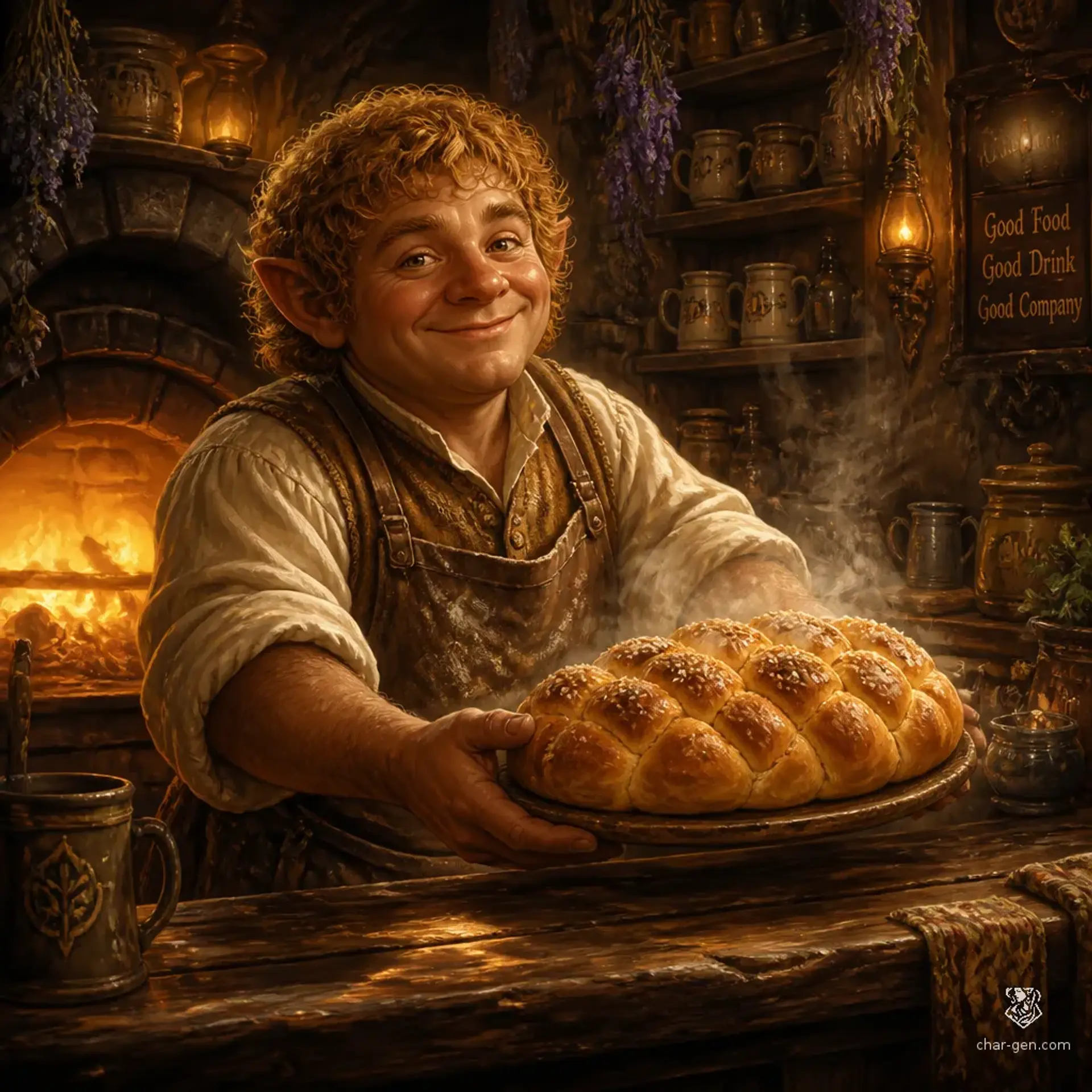 The Hearth and Crust - AI-generated fantasy Tavern