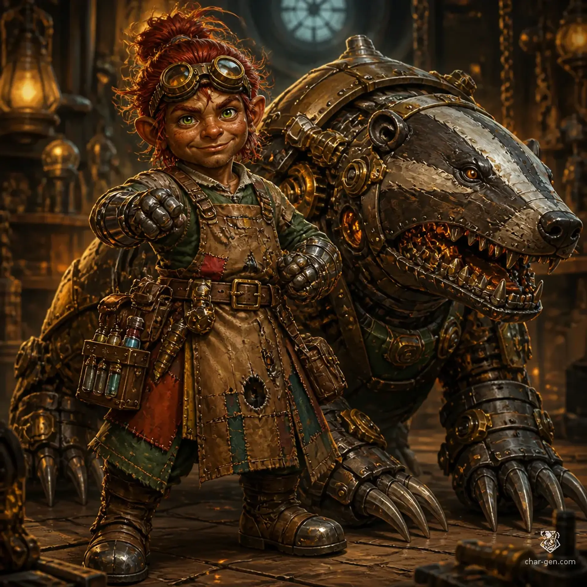 Brindle Copperknuckle - AI-generated fantasy Character