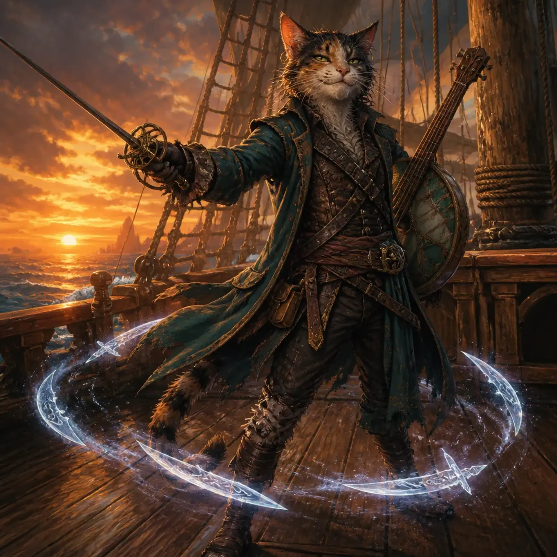 Riff Salty-Claws Rafferty - AI-generated fantasy Character