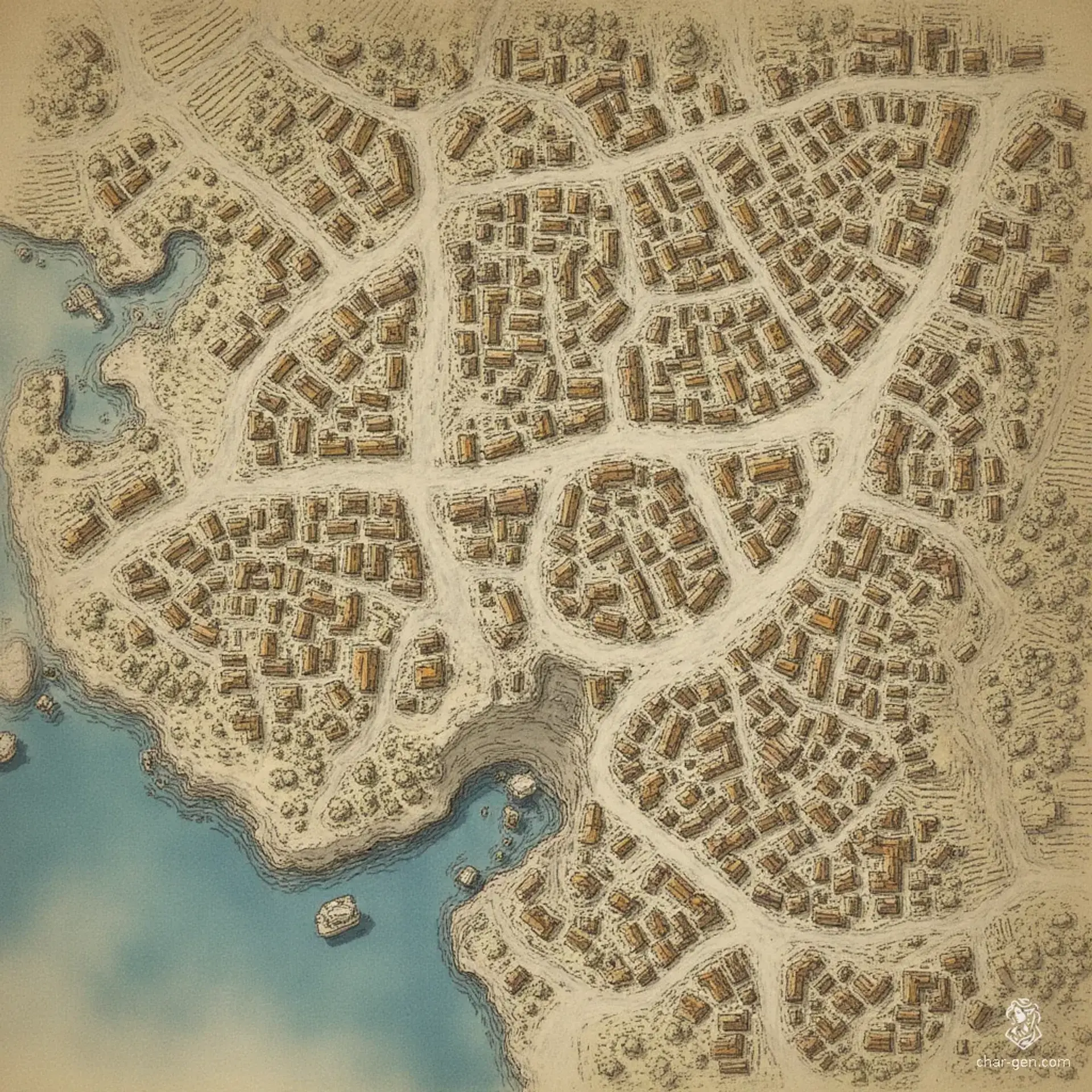 Aranthis - AI-generated fantasy Settlement