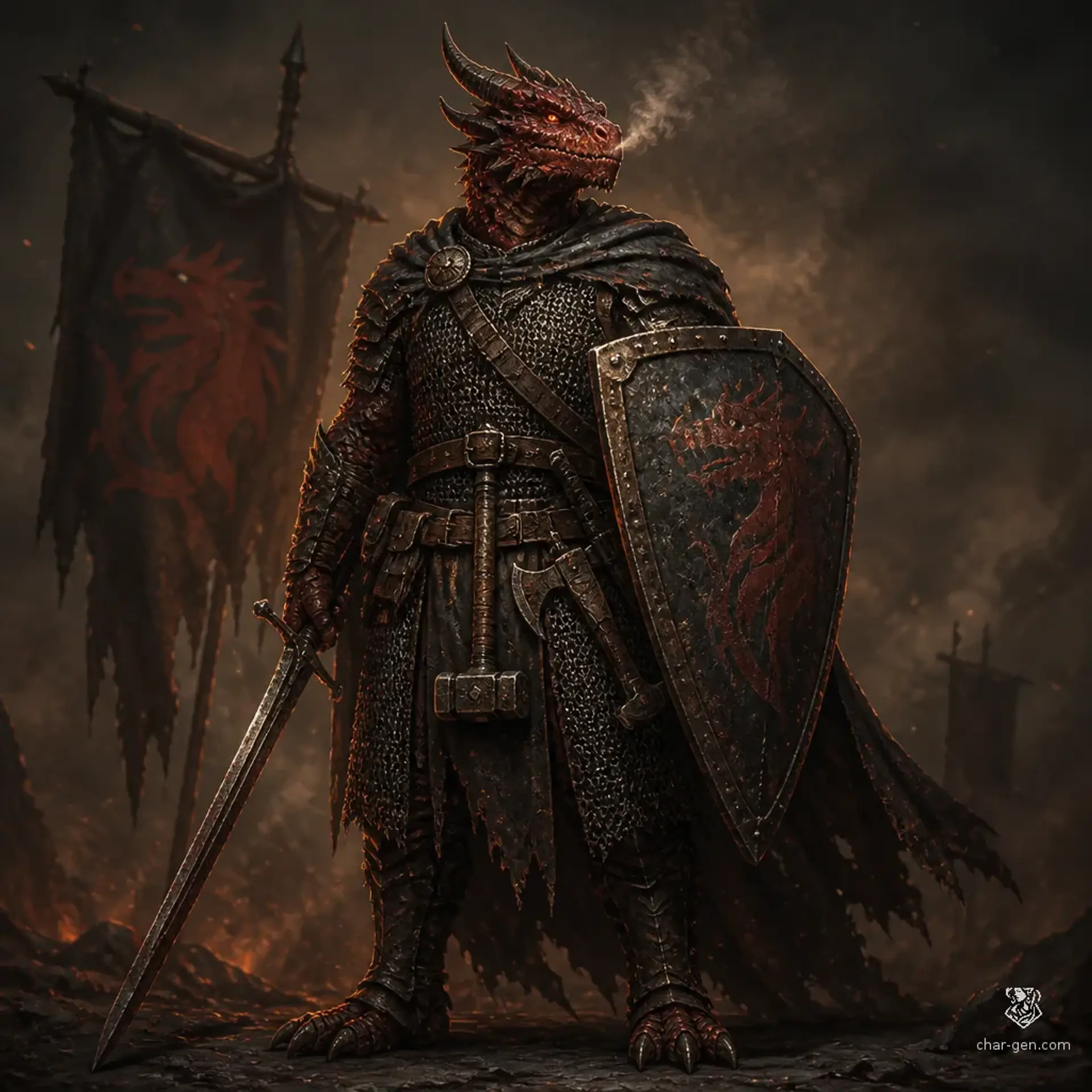 el figther - AI-generated fantasy Character